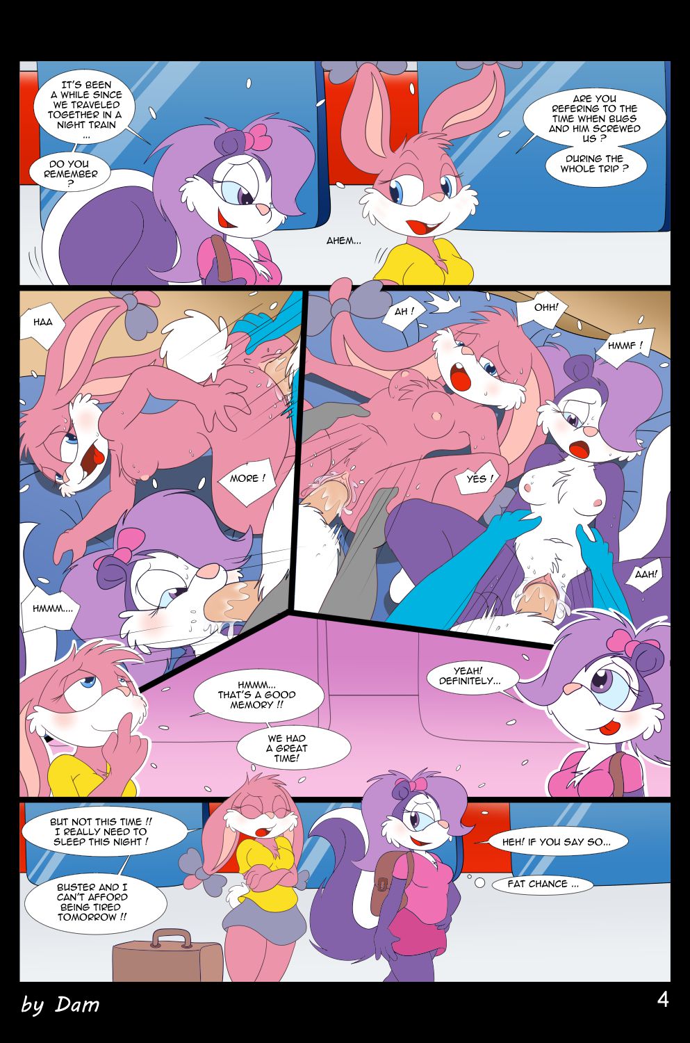 Toons On A Train (Tiny Toon Adventures) [Dam] 1 . Toons On A Train - Chapter 1 (Tiny Toon Adventures) [Dam] – page 4