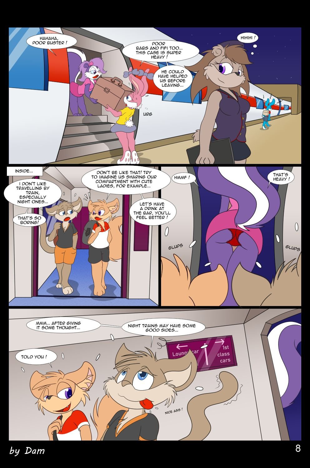 Toons On A Train (Tiny Toon Adventures) [Dam] 1 . Toons On A Train - Chapter 1 (Tiny Toon Adventures) [Dam] – page 8