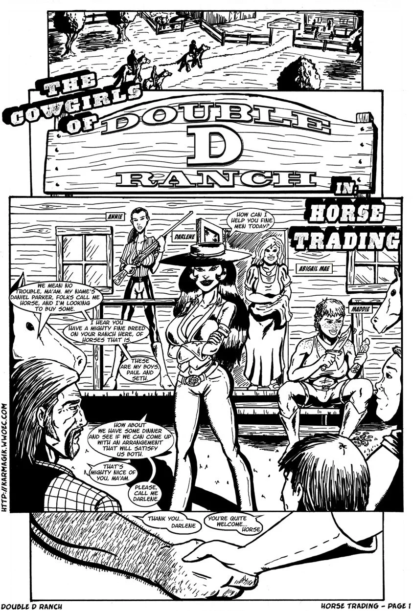 The Cowgirls Of The Double D Ranch [Karmagik] 0.1 . Horse Trading - [Karmagik] – page 1