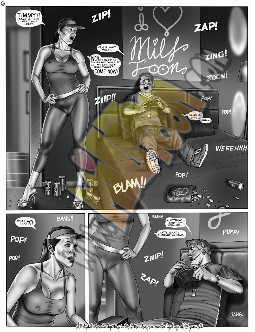 Grand Fuck Auto GFA (Grand Theft Auto) [MILFToon] 1.5 . Grand Fuck Auto GFA - No Color - Chapter 1 (Grand Theft Auto) [MILFToon] – page 3