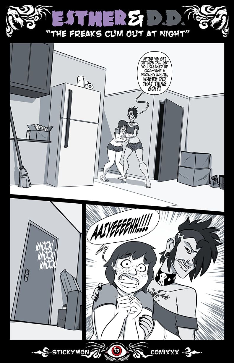 Esther &amp; DD – The Freak Cum Out At Night [Stickymon] 1 . Esther & DD - The Freak Cum Out At Night  - Chapter 1 [Stickymon] – page 14
