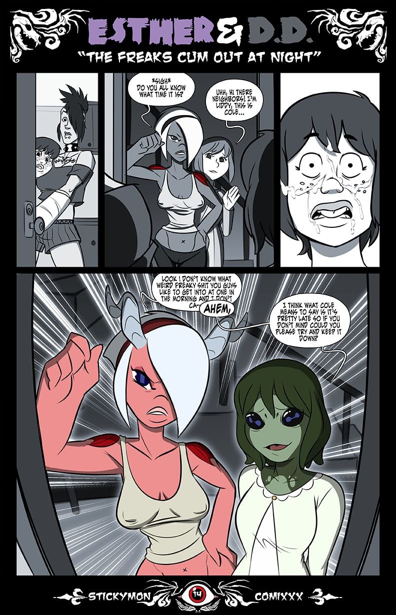 Esther &amp; DD – The Freak Cum Out At Night [Stickymon] 1 . Esther & DD - The Freak Cum Out At Night  - Chapter 1 [Stickymon] – page 15