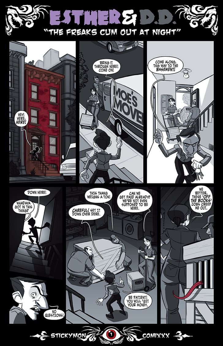 Esther &amp; DD – The Freak Cum Out At Night [Stickymon] 1 . Esther & DD - The Freak Cum Out At Night  - Chapter 1 [Stickymon] – page 2