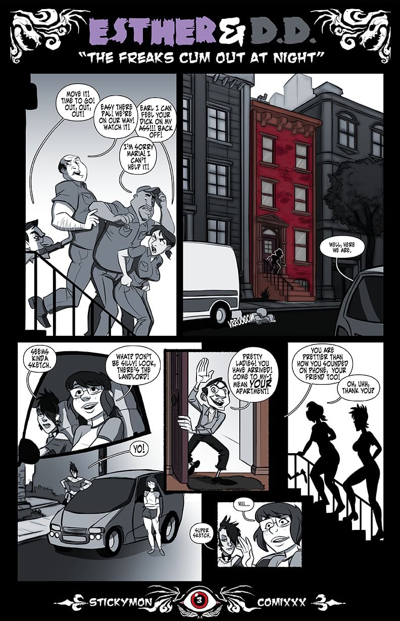 Esther &amp; DD – The Freak Cum Out At Night [Stickymon] 1 . Esther & DD - The Freak Cum Out At Night  - Chapter 1 [Stickymon] – page 4