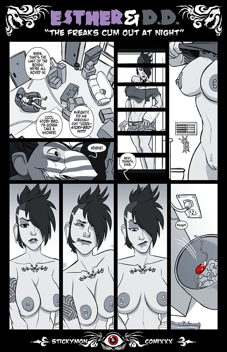 Esther &amp; DD – The Freak Cum Out At Night [Stickymon] 1 . Esther & DD - The Freak Cum Out At Night  - Chapter 1 [Stickymon] – page 7