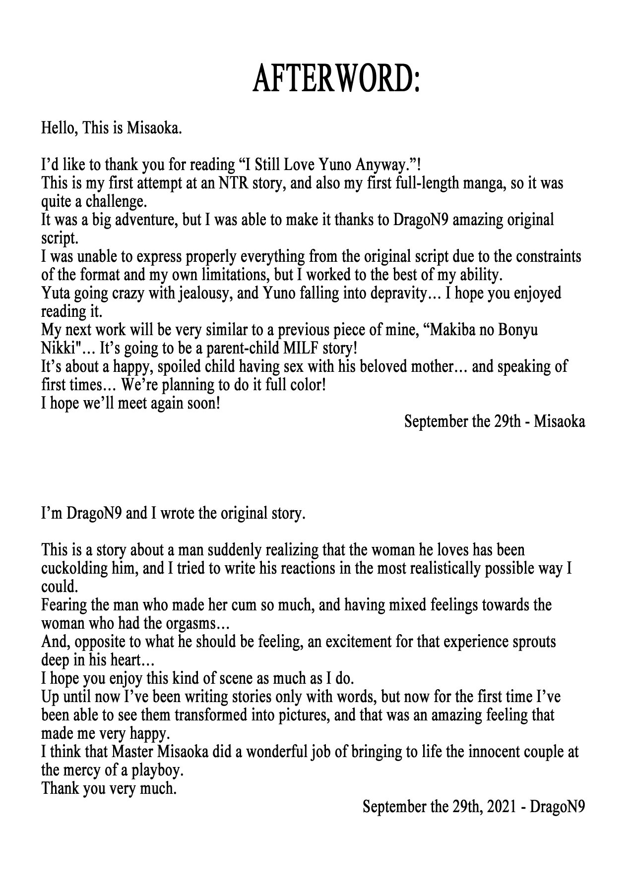 I Still Love Yuno Anyway [Misaoka] 1 . I Still Love Yuno Anyway - Chapter 1 [Misaoka] – page 99