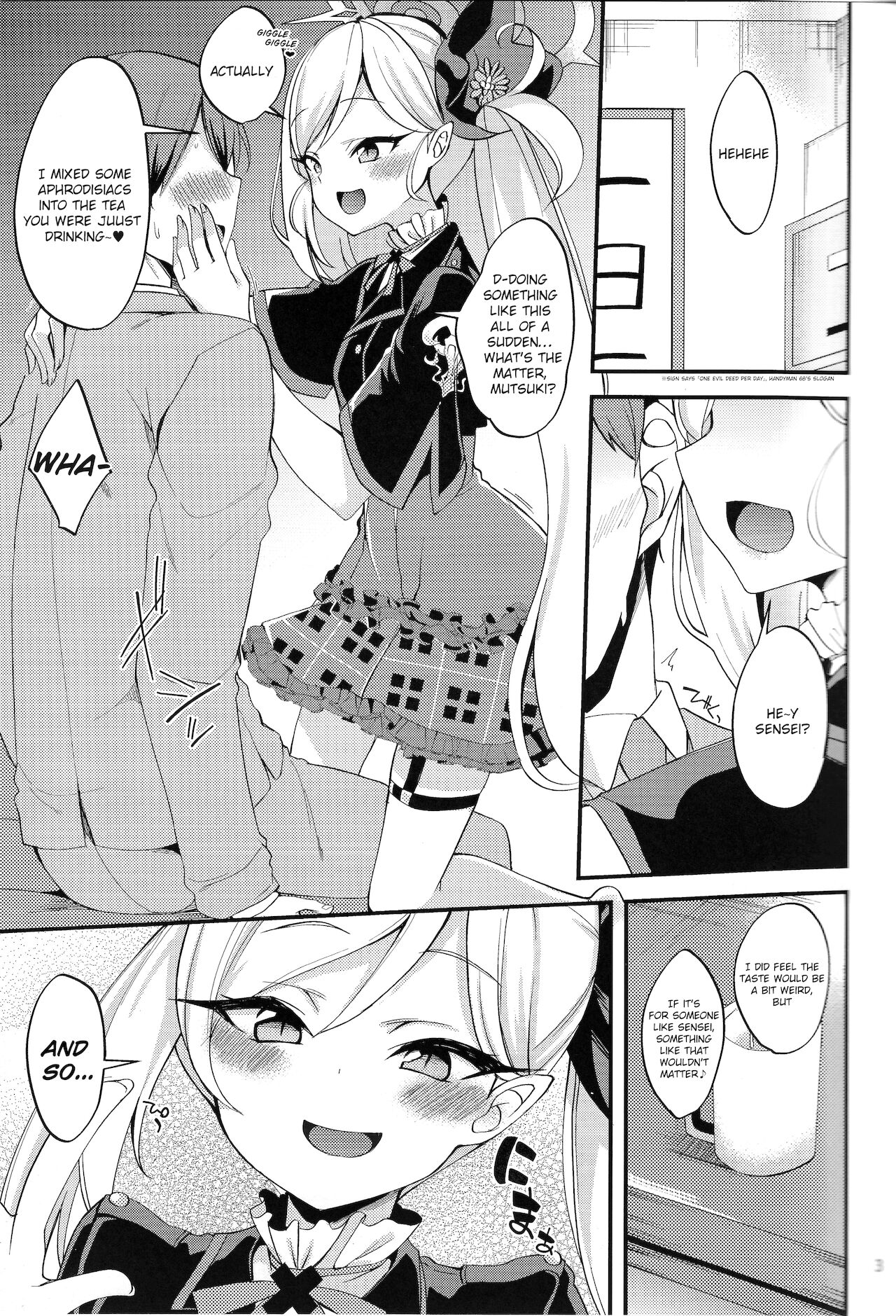 Mutsuki I.Ta.Zu.Ra (Blue Archive) [Gokubuto Mayuge] 1 . Mutsuki I.Ta.Zu.Ra  - Chapter 1 (Blue Archive) [Gokubuto Mayuge] – page 3