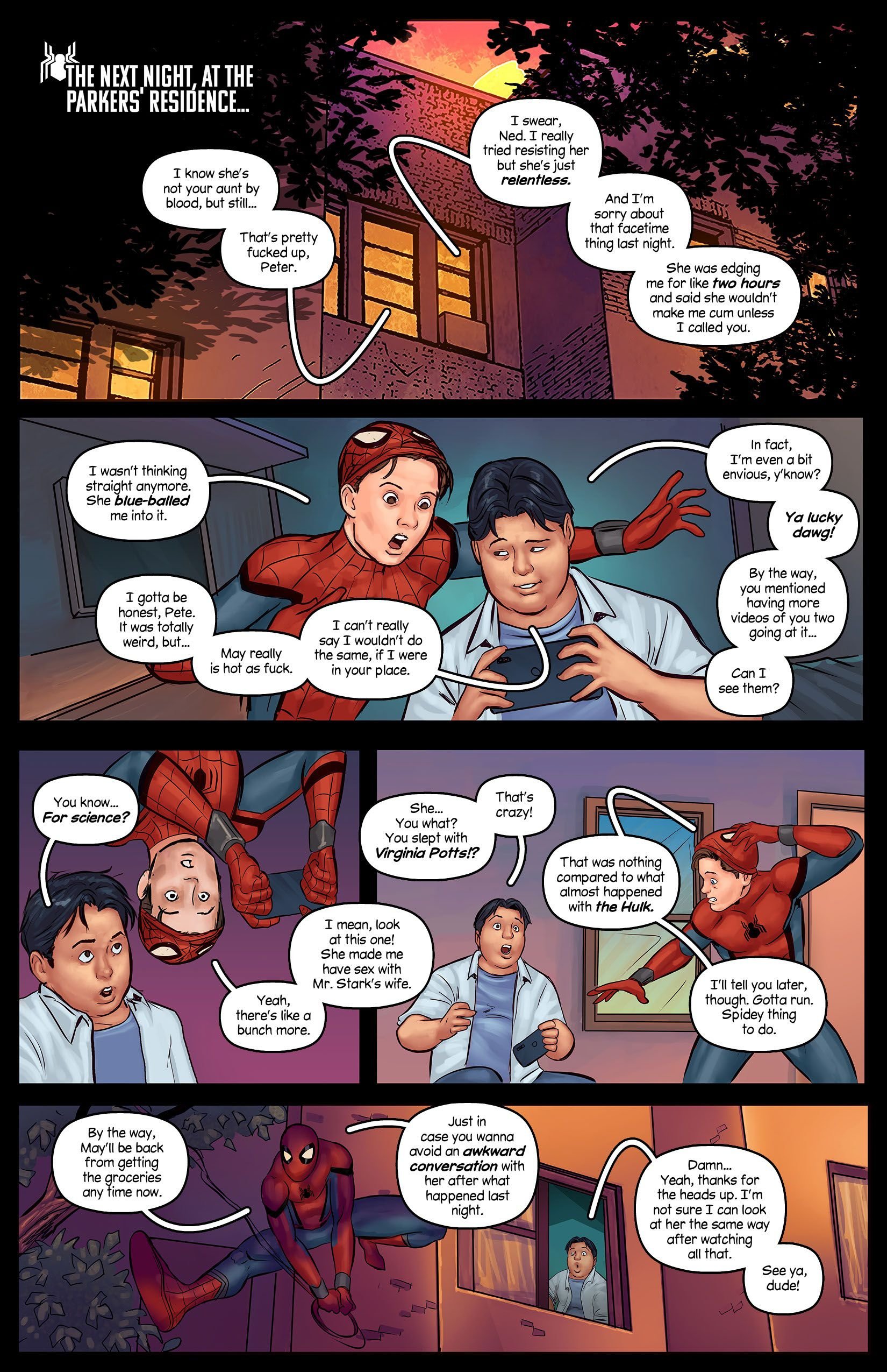 Aunt Cumming (Spider-Man) [Tracy Scops] 2 . Aunt Cumming - Chapter 2 (Spider-Man) [Tracy Scops] – page 5