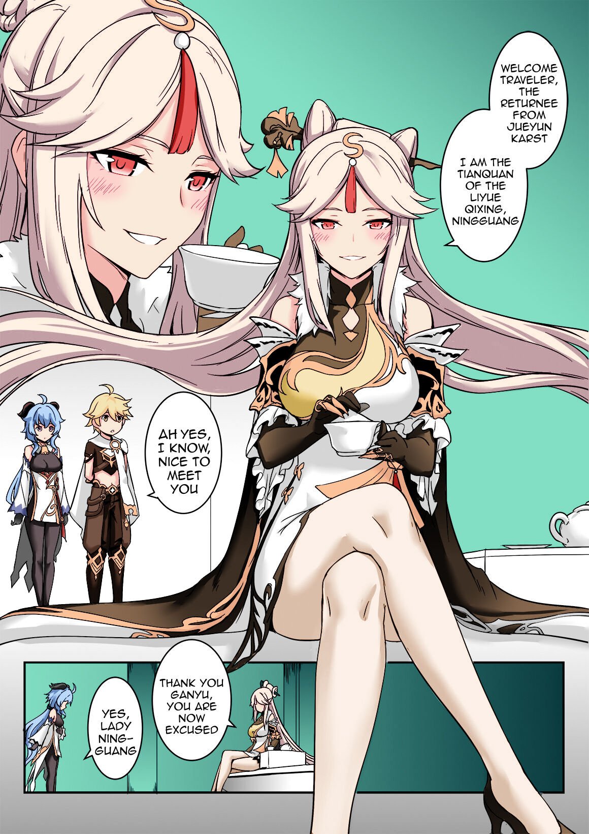 Ningguang (Genshin Impact) [Longbow Flintlock] 1 . Ningguang - Chapter 1 (Genshin Impact) [Longbow Flintlock] – page 4