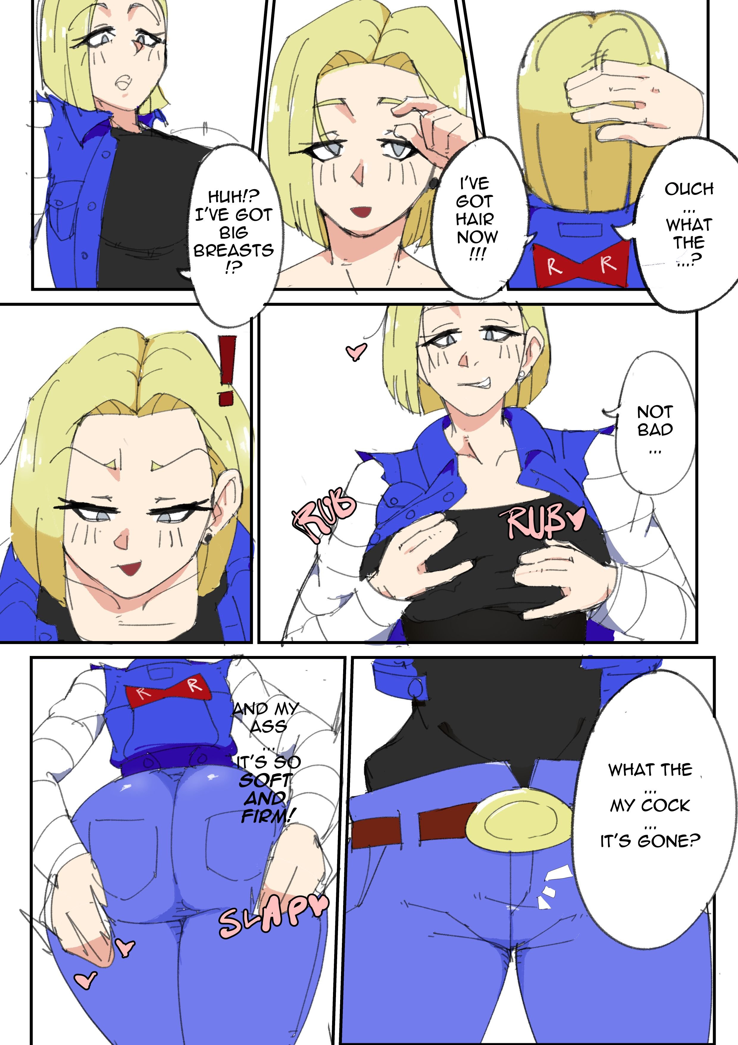 Android 18 &amp; Master Roshi accidentally get their bodies swapped! (Dragon Ball Z) [TSFSingularity] 1 . Android 18 & Master Roshi accidentally get their bodies swapped! - Chapter 1 (Dragon Ball Z) [TSFSingularity] – page 2