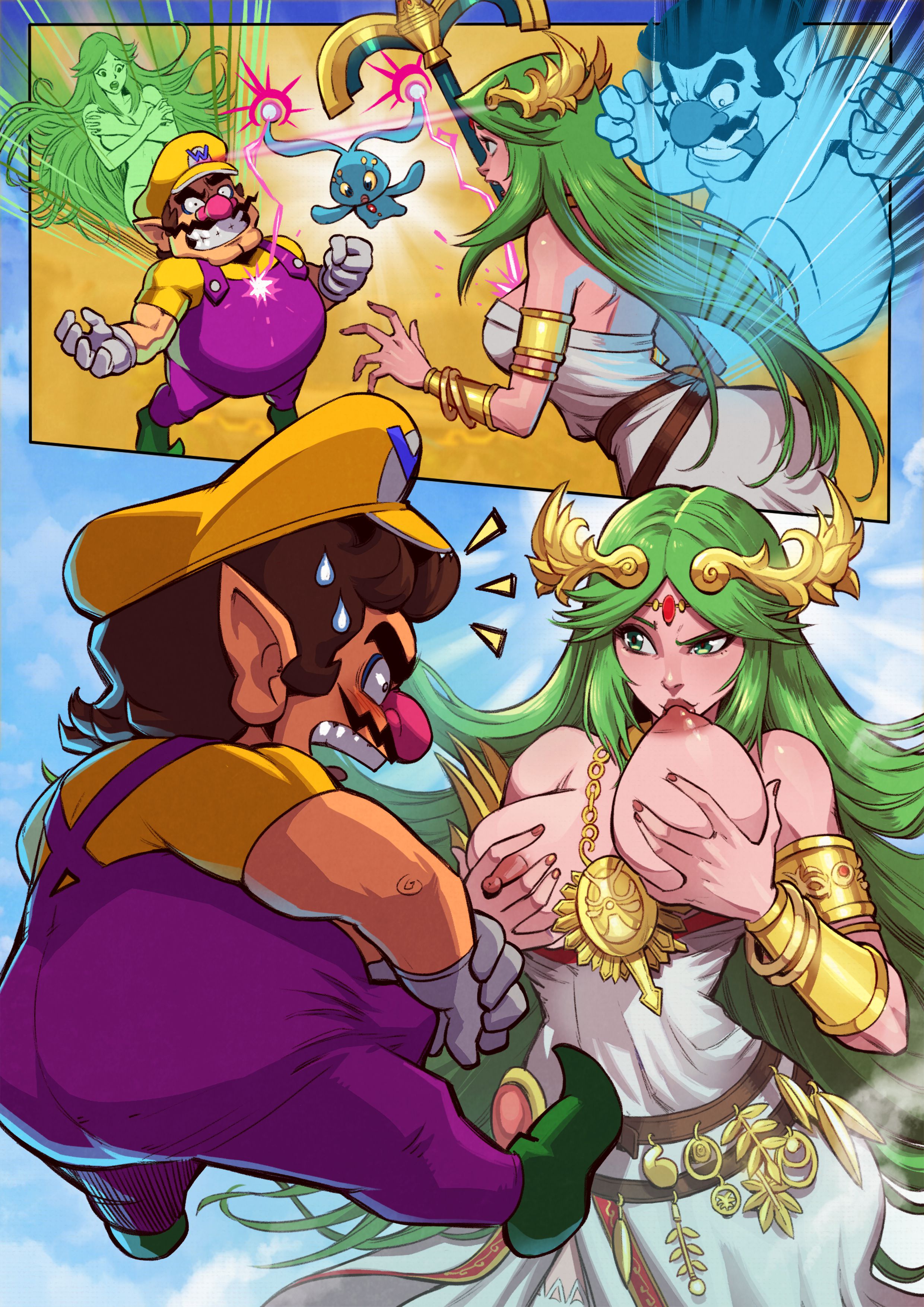 Palutena &amp; Wario BodySwap (Mario Series) [TSFSingularity] 1 . Palutena & Wario BodySwap - Chapter 1 (Mario Series) [TSFSingularity] – page 10