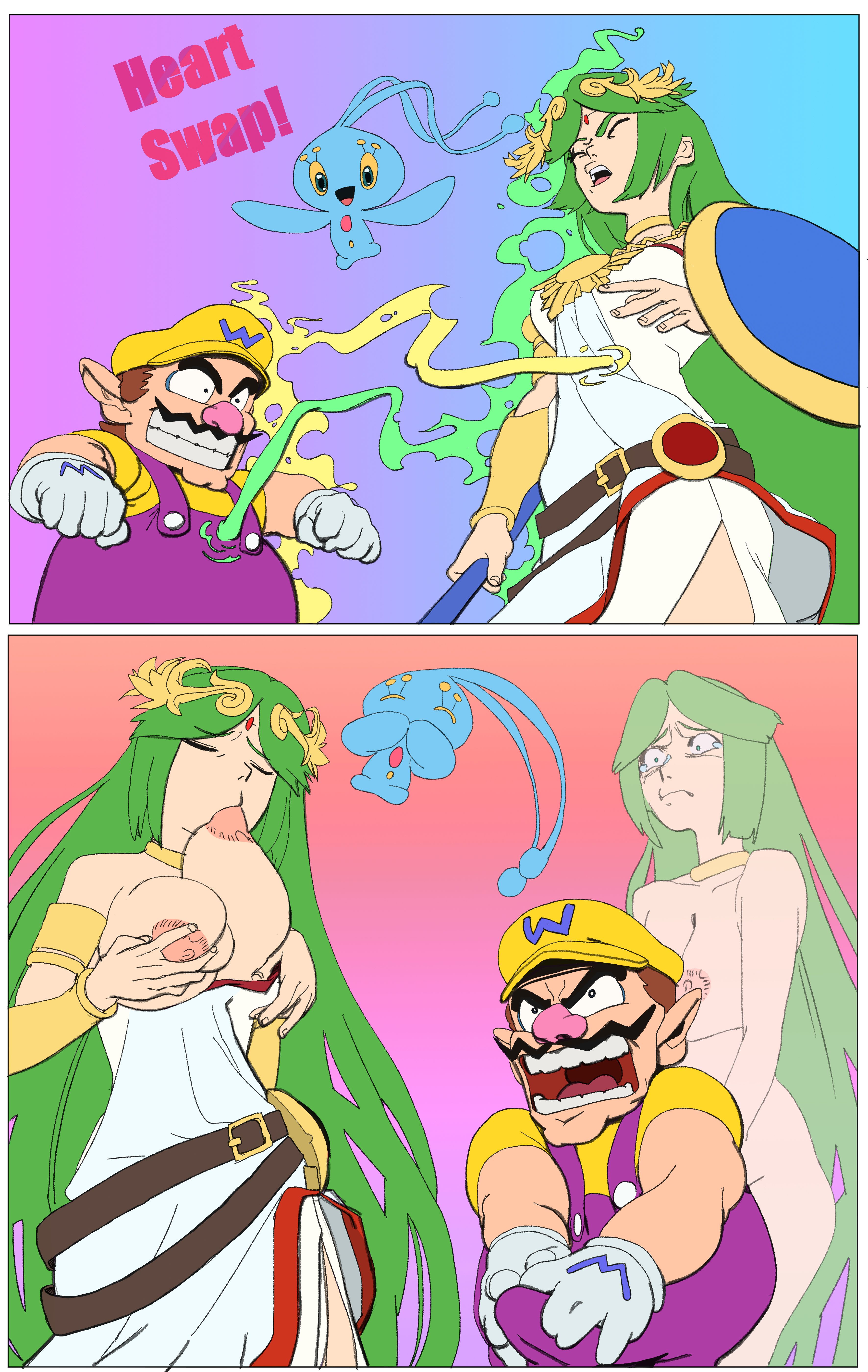 Palutena &amp; Wario BodySwap (Mario Series) [TSFSingularity] 1 . Palutena & Wario BodySwap - Chapter 1 (Mario Series) [TSFSingularity] – page 3