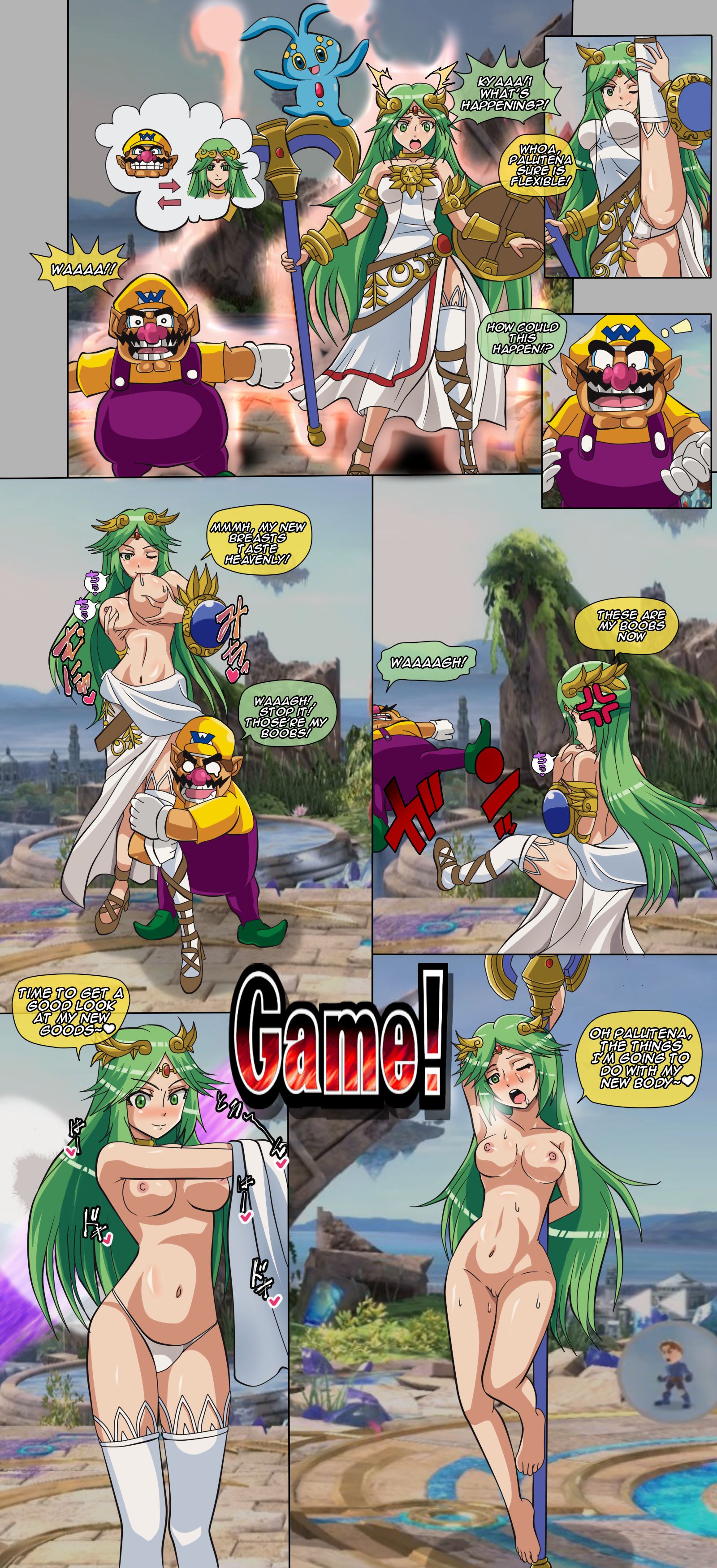 Palutena &amp; Wario BodySwap (Mario Series) [TSFSingularity] 1 . Palutena & Wario BodySwap - Chapter 1 (Mario Series) [TSFSingularity] – page 7