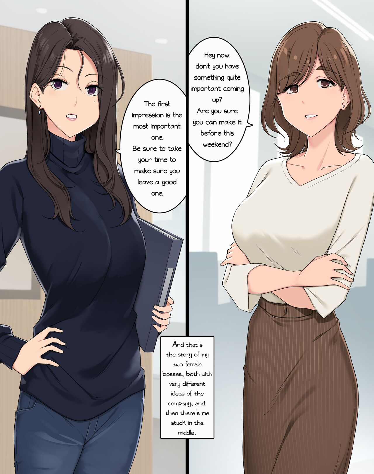 Two female bosses blame from both sides [Wakamatsu] 1 . Two female bosses blame from both sides - Chapter 1 [Wakamatsu] – page 1