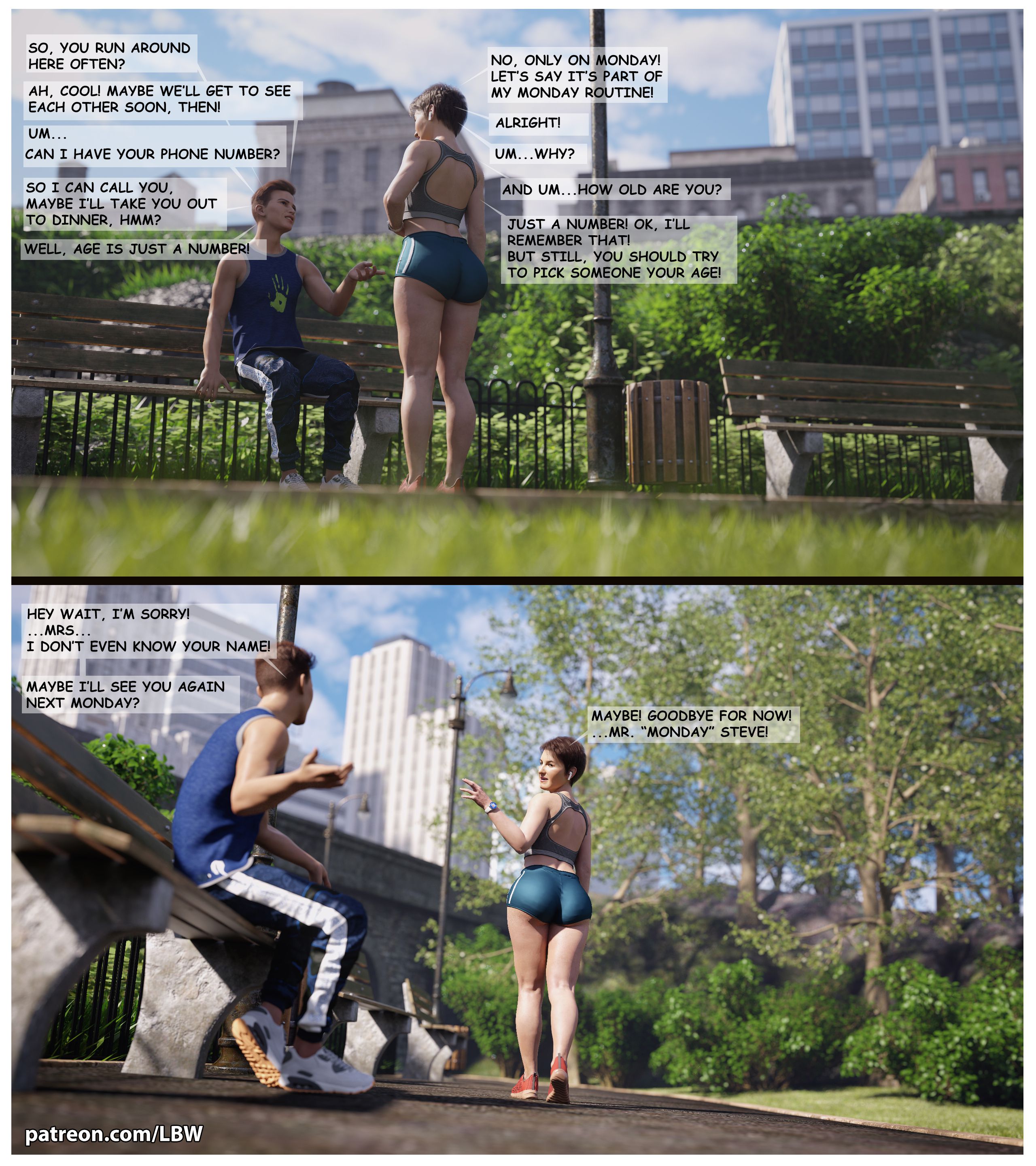 Monday Routine [LBW] 1 . Monday Routine  - Chapter 1 [LBW] – page 6