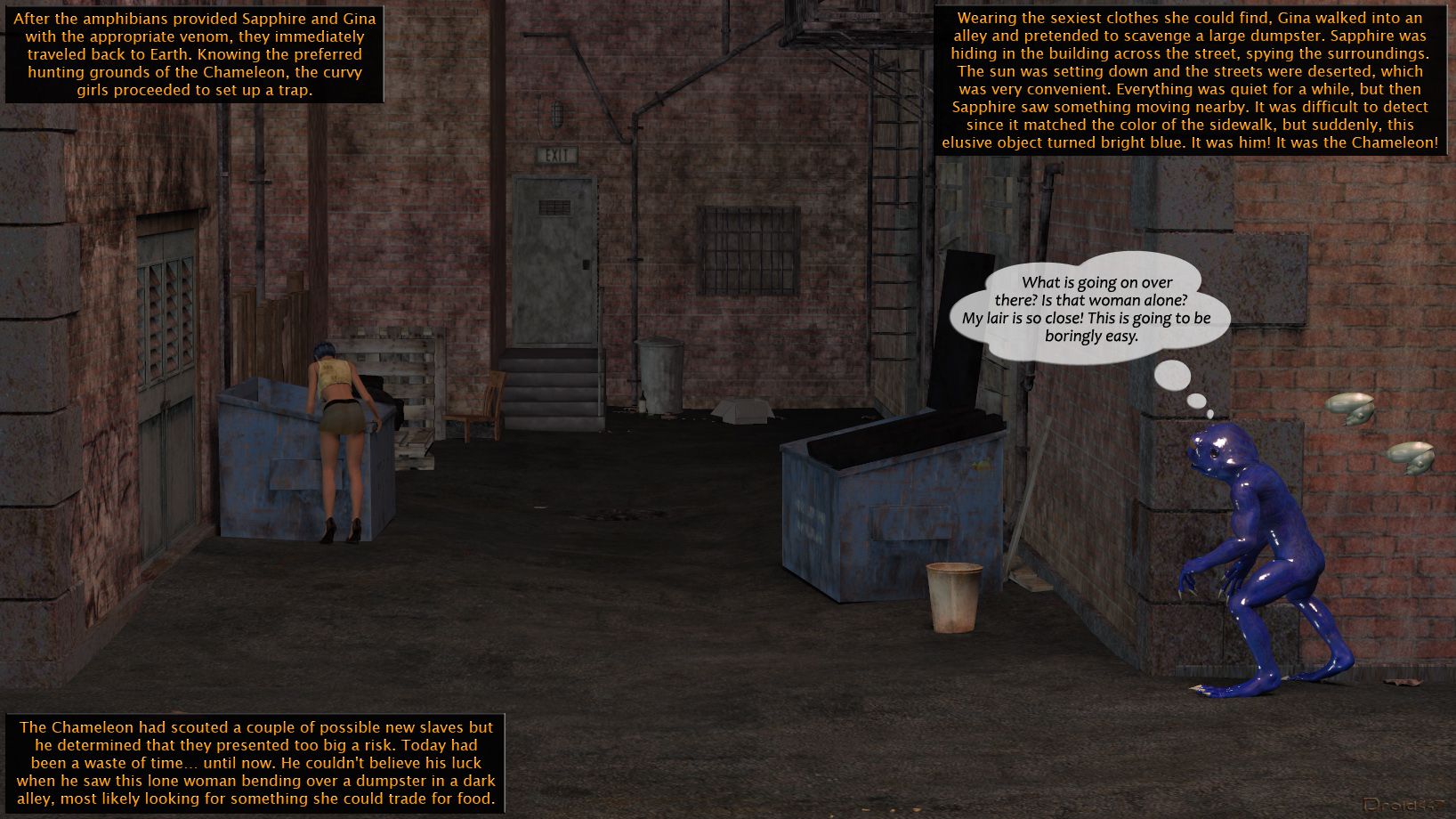 Sapphire’s Quest [3DMonsterStories , Droid447] 3 . Sapphire's Quest - Chameleon - Chapter 3 [3DMonsterStories , Droid447] – page 158
