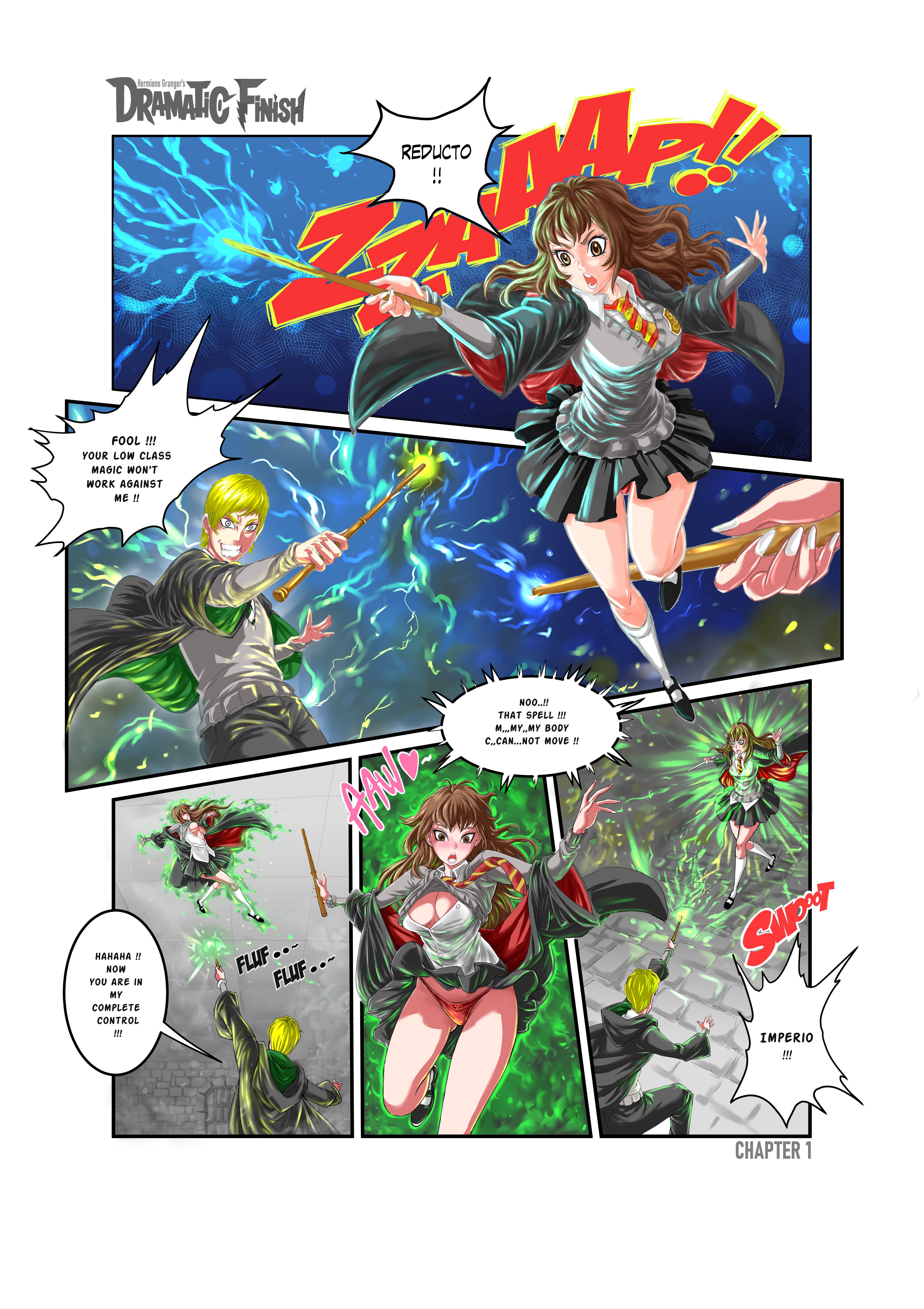 Hermione’s Dramatic Finish (Harry Potter) [TSFSingularity (ZafieComics)] 1 . Hermione's Dramatic Finish  - Chapter 1 (Harry Potter) [TSFSingularity (ZafieComics)] – page 2