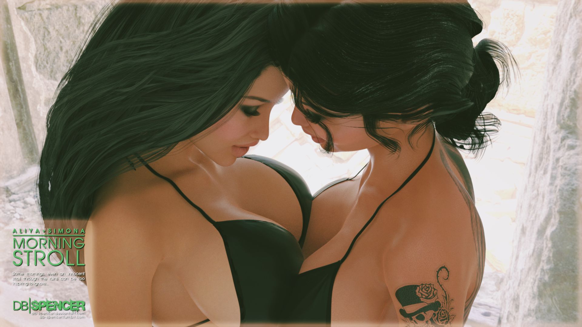 Morning Stroll – Aliya and Simona [DB-Spencer] 1 . Morning Stroll - Aliya and Simona - Chapter 1 [DB-Spencer] – page 2