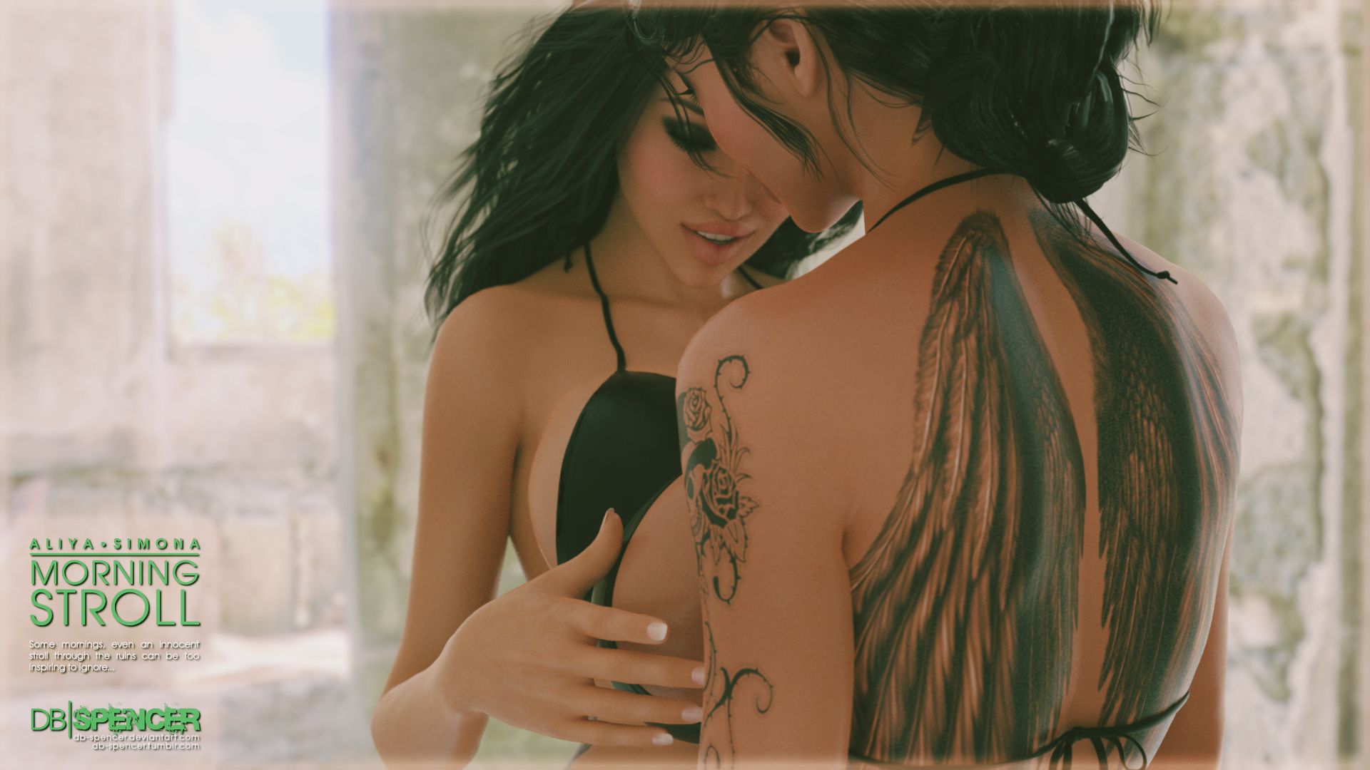 Morning Stroll – Aliya and Simona [DB-Spencer] 1 . Morning Stroll - Aliya and Simona - Chapter 1 [DB-Spencer] – page 3