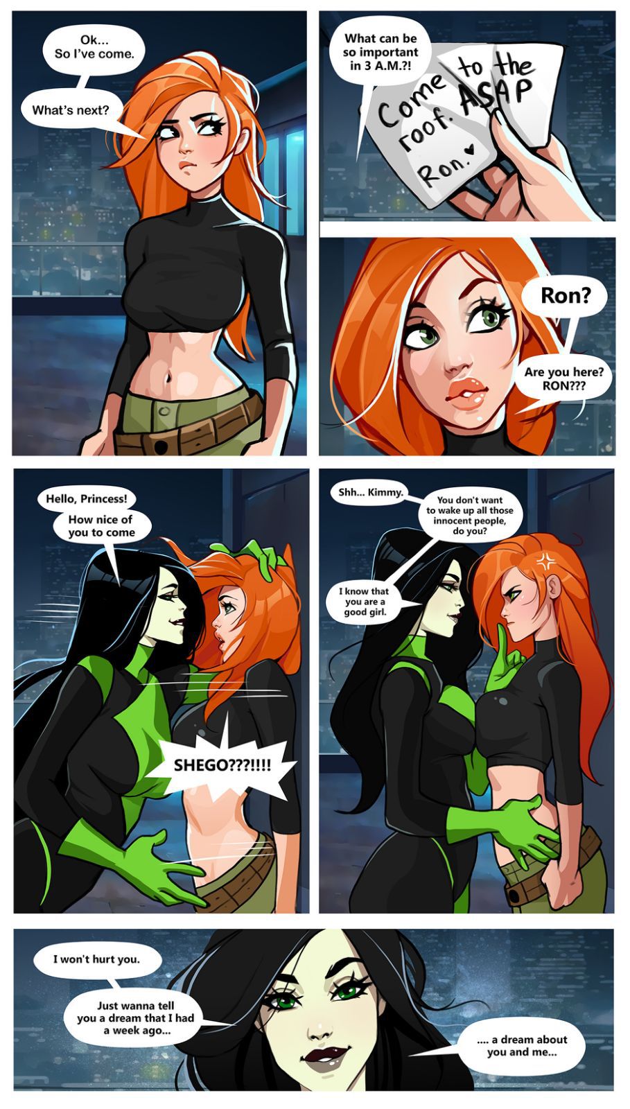 Kim and Shego: Date on the roof (Kim Possible) [Olena Minko] 1 . Kim and Shego: Date on the roof - Chapter 1 (Kim Possible) [Olena Minko] – page 2
