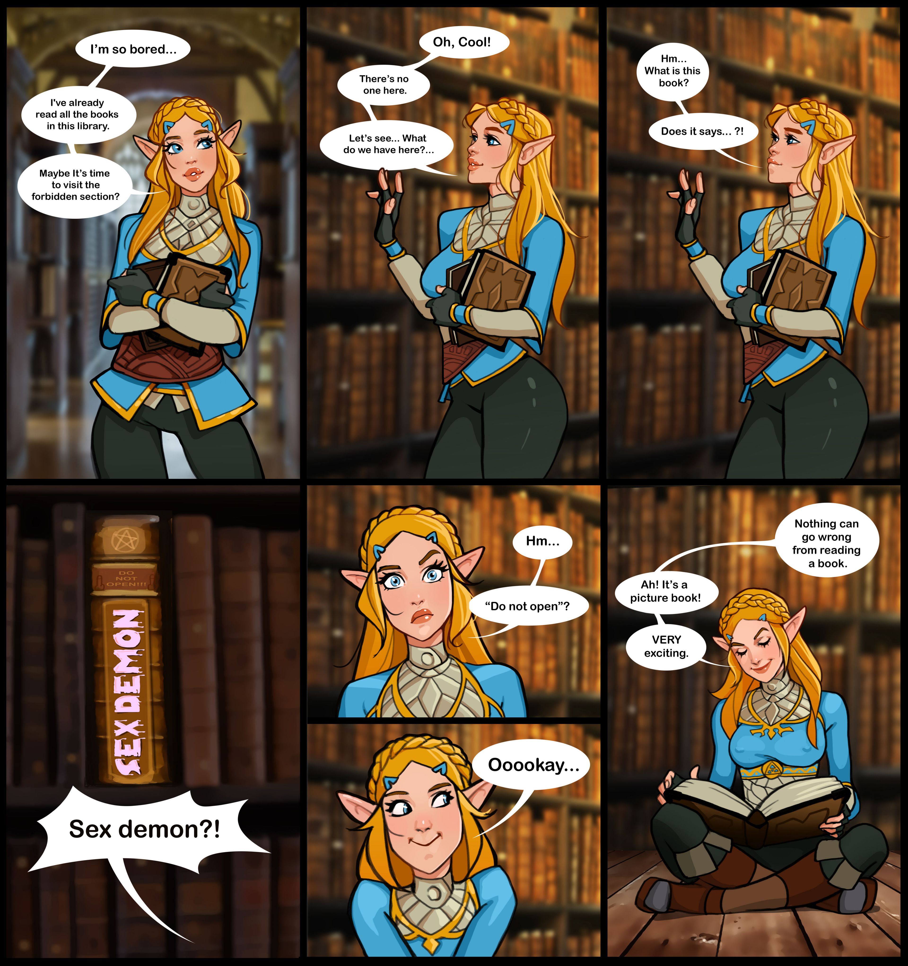Zelda in a library (The Legend of Zelda) [Olena Minko] 1 . Zelda in a library  - Chapter 1 (The Legend of Zelda) [Olena Minko] – page 1