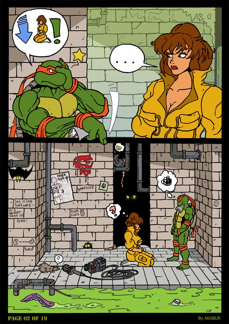 The Slut From Channel Six (Teenage Mutant Ninja Turtles) [Akabur] 2 . The Slut From Channel Six - Chapter 2 (Teenage Mutant Ninja Turtles) [Akabur] – page 4