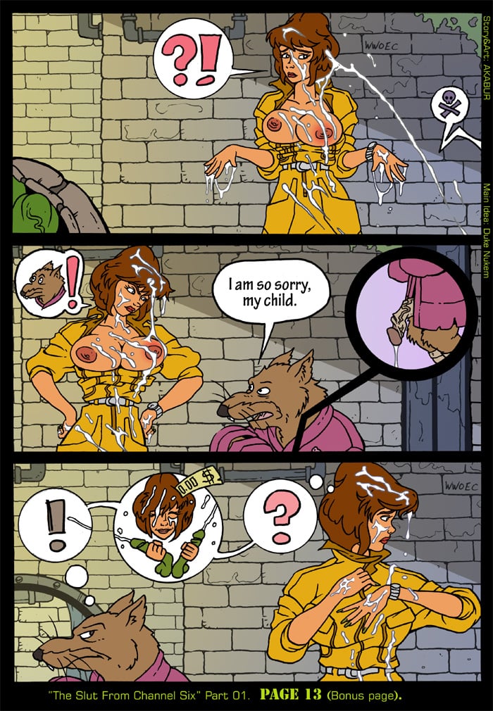 The Slut From Channel Six (Teenage Mutant Ninja Turtles) [Akabur] 1 . The Slut From Channel Six  - Chapter 1 (Teenage Mutant Ninja Turtles) [Akabur] – page 14