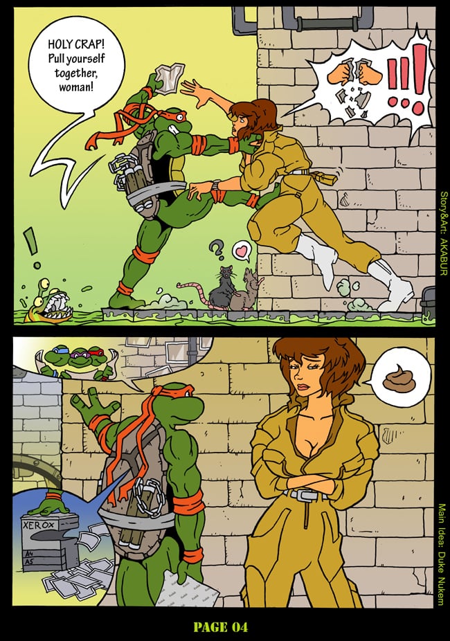 The Slut From Channel Six (Teenage Mutant Ninja Turtles) [Akabur] 1 . The Slut From Channel Six  - Chapter 1 (Teenage Mutant Ninja Turtles) [Akabur] – page 5