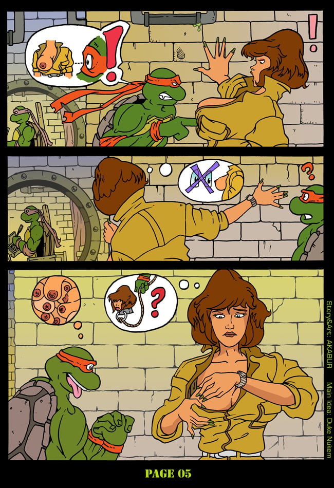 The Slut From Channel Six (Teenage Mutant Ninja Turtles) [Akabur] 1 . The Slut From Channel Six  - Chapter 1 (Teenage Mutant Ninja Turtles) [Akabur] – page 6