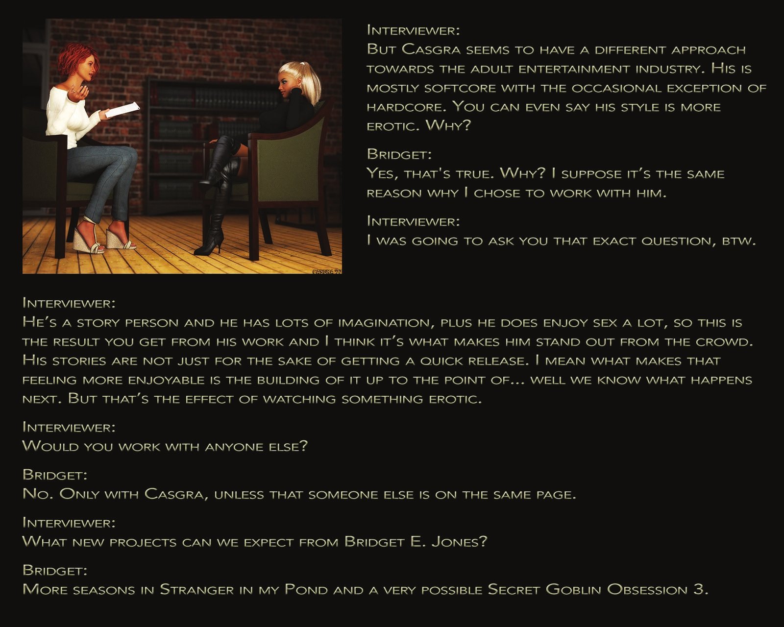 A Stranger in my Pond [Casgra] 0 .  Interview With Bridget - Bonus [Casgra] – page 8