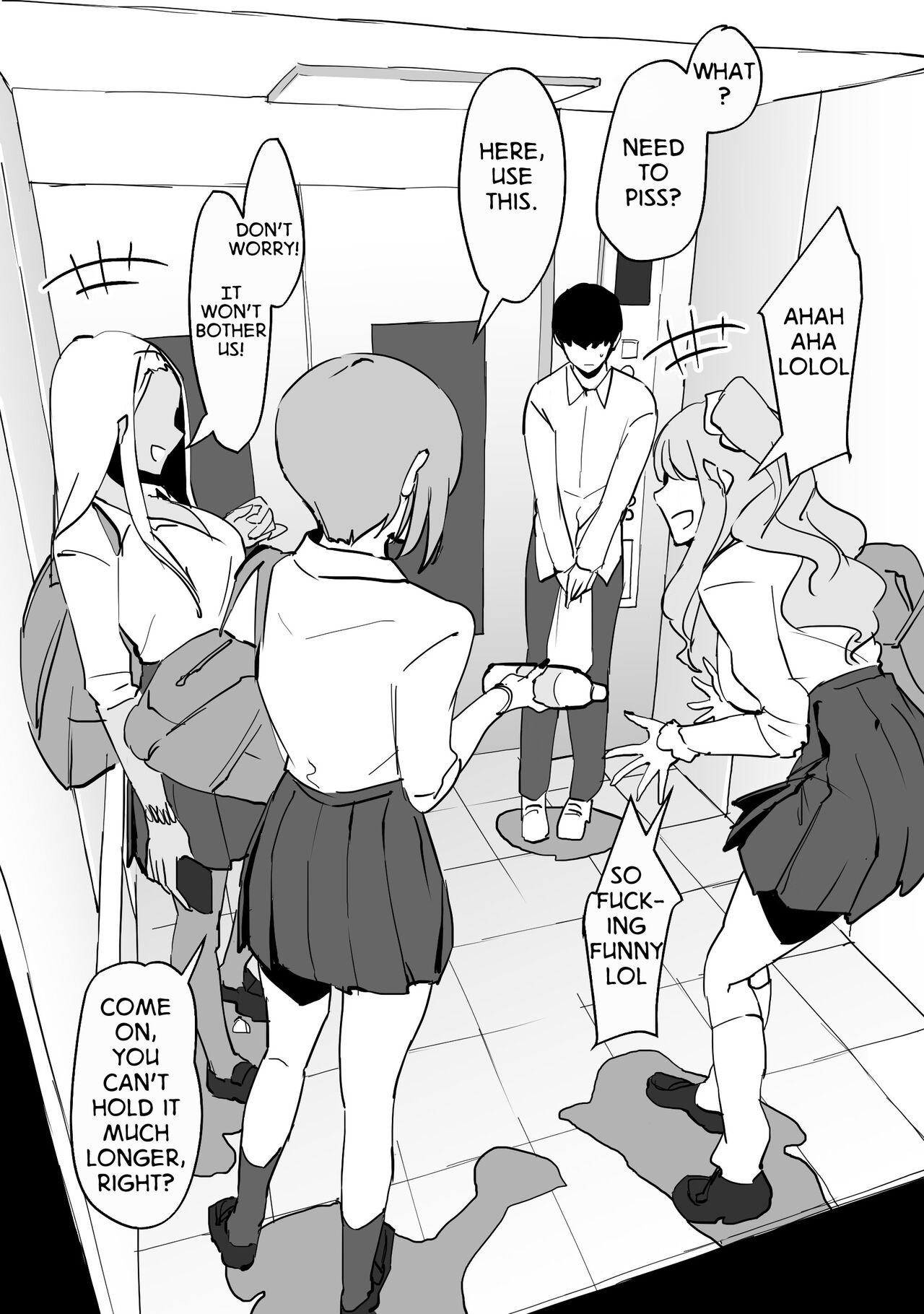 Trapped in an Elevator With a Bunch of Gals [Poriuretan] 1 . Trapped in an Elevator With a Bunch of Gals - Chapter 1 [Poriuretan] – page 5