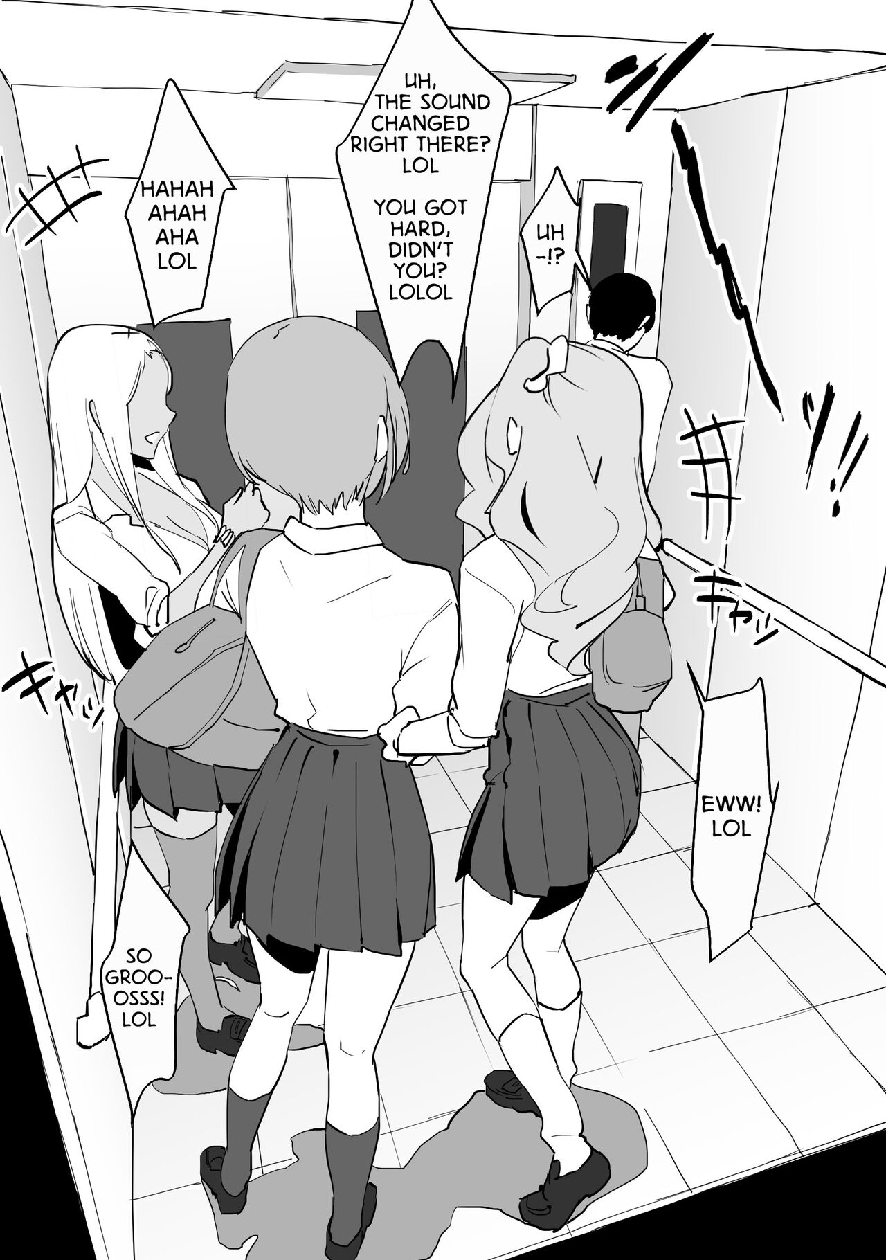 Trapped in an Elevator With a Bunch of Gals [Poriuretan] 1 . Trapped in an Elevator With a Bunch of Gals - Chapter 1 [Poriuretan] – page 7