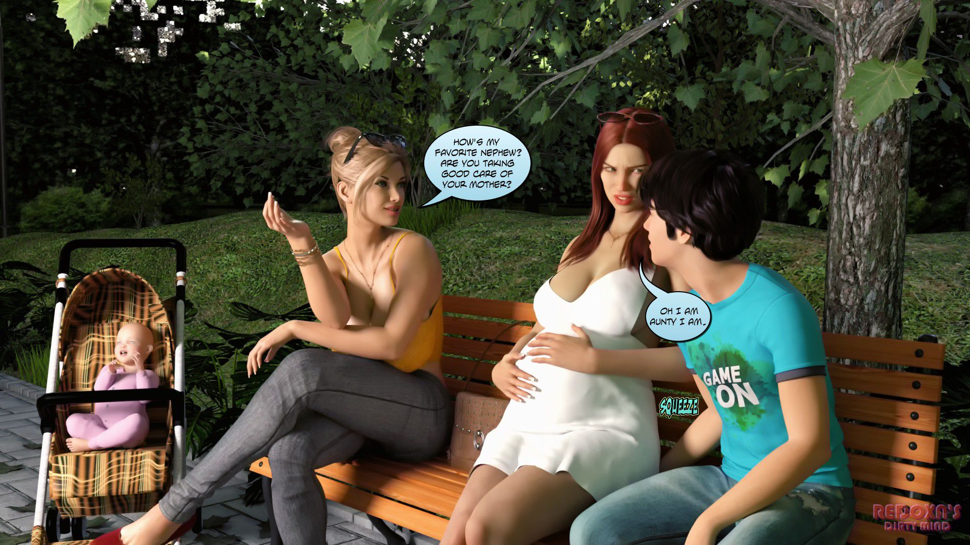 Son, Mom and Aunt – page 35