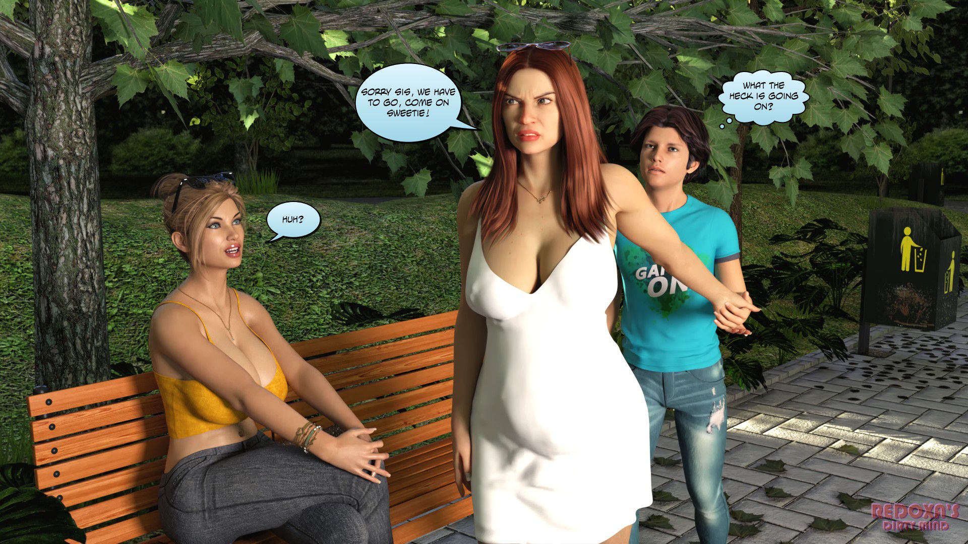 Son, Mom and Aunt – page 38