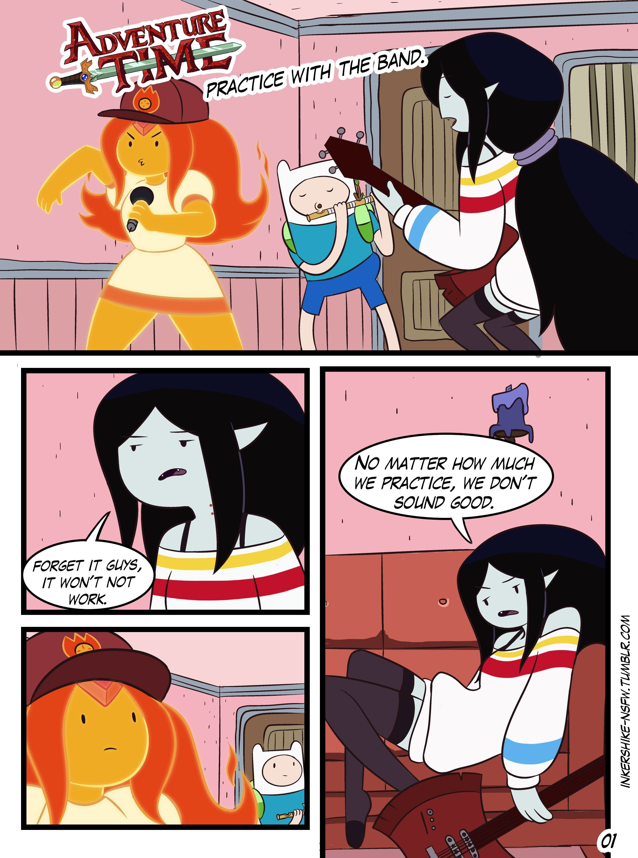Practice With The Band (Adventure Time) [Inker Comics] 1 . Practice With The Band - Chapter 1 (Adventure Time) [Inker Shike] – page 1