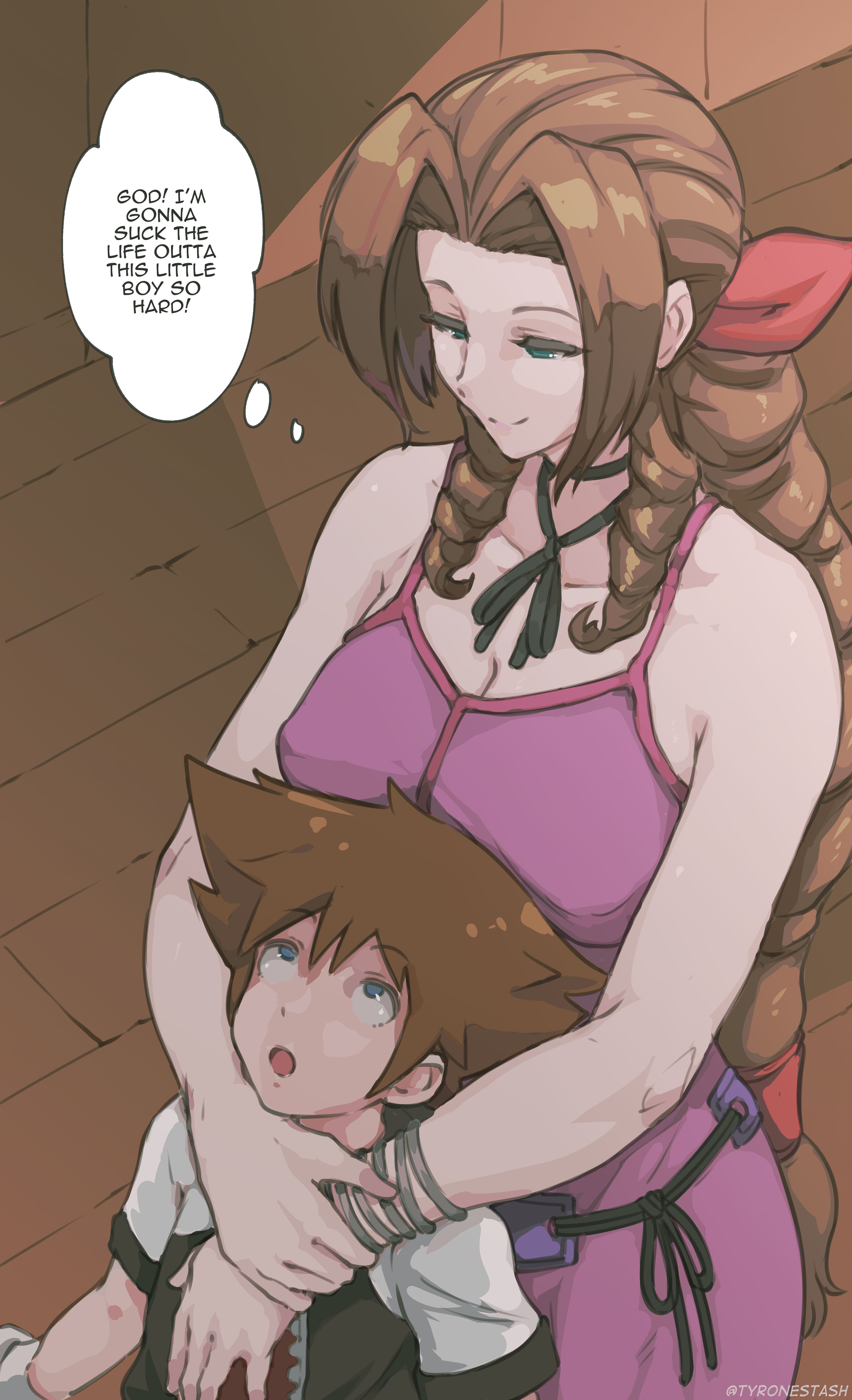 Aerith x Sora (Kingdom Hearts) [Tyrone] 1 . Aerith x Sora - Chapter 1 (Kingdom Hearts) [Tyrone] – page 1