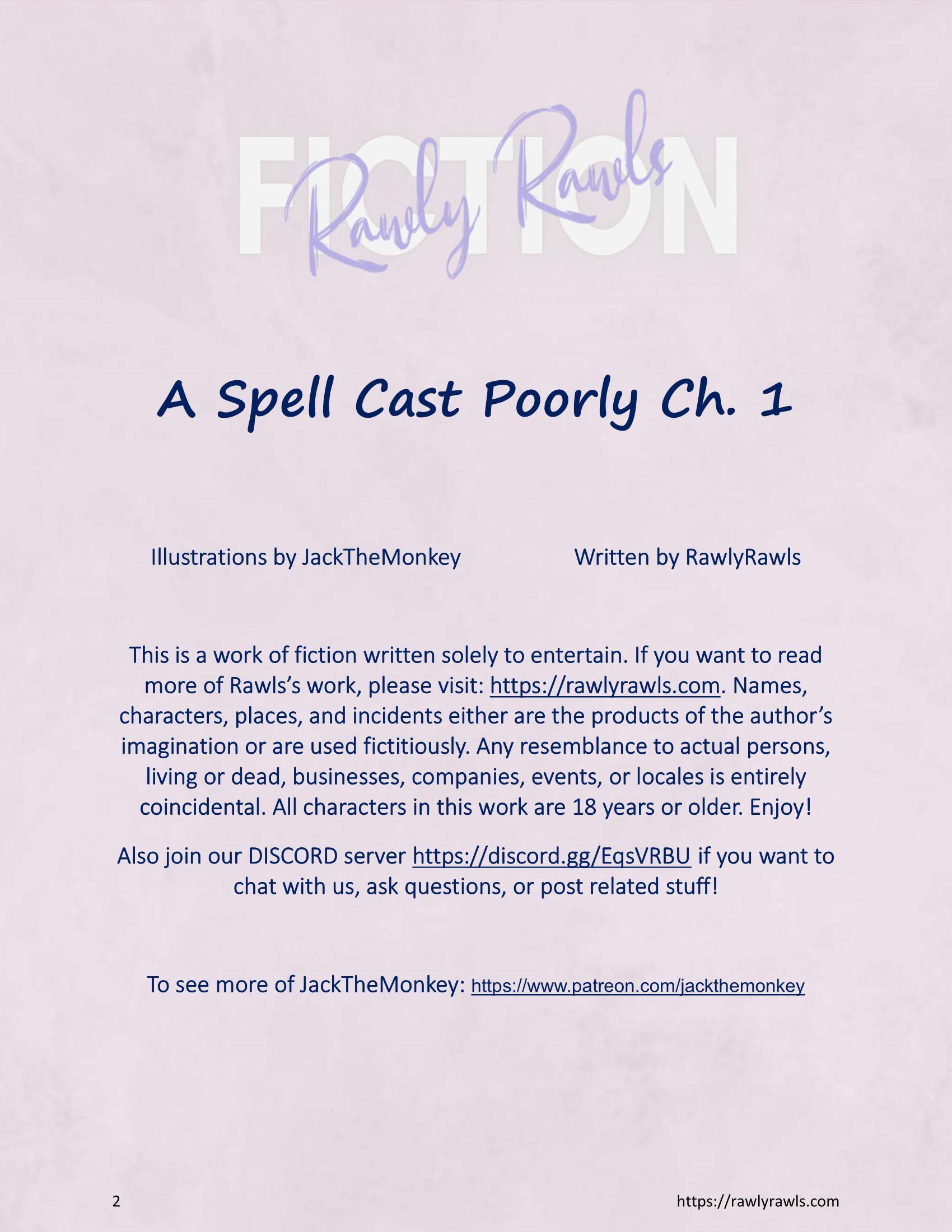 A Spell Cast Poorly [RawlyRawls , JackTheMonkey] 1 . A Spell Cast Poorly - Chapter 1 [RawlyRawls , JackTheMonkey] – page 2