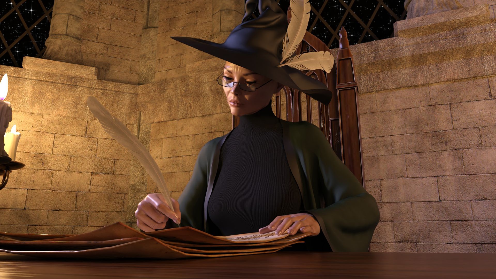 Hermione Granger and the Professor’s Wand (Harry Potter) [Serge3DX] 1.5 . Hermione Granger and the Professor's Wand - Textless - Chapter 1 (Harry Potter) [Serge3DX] – page 2