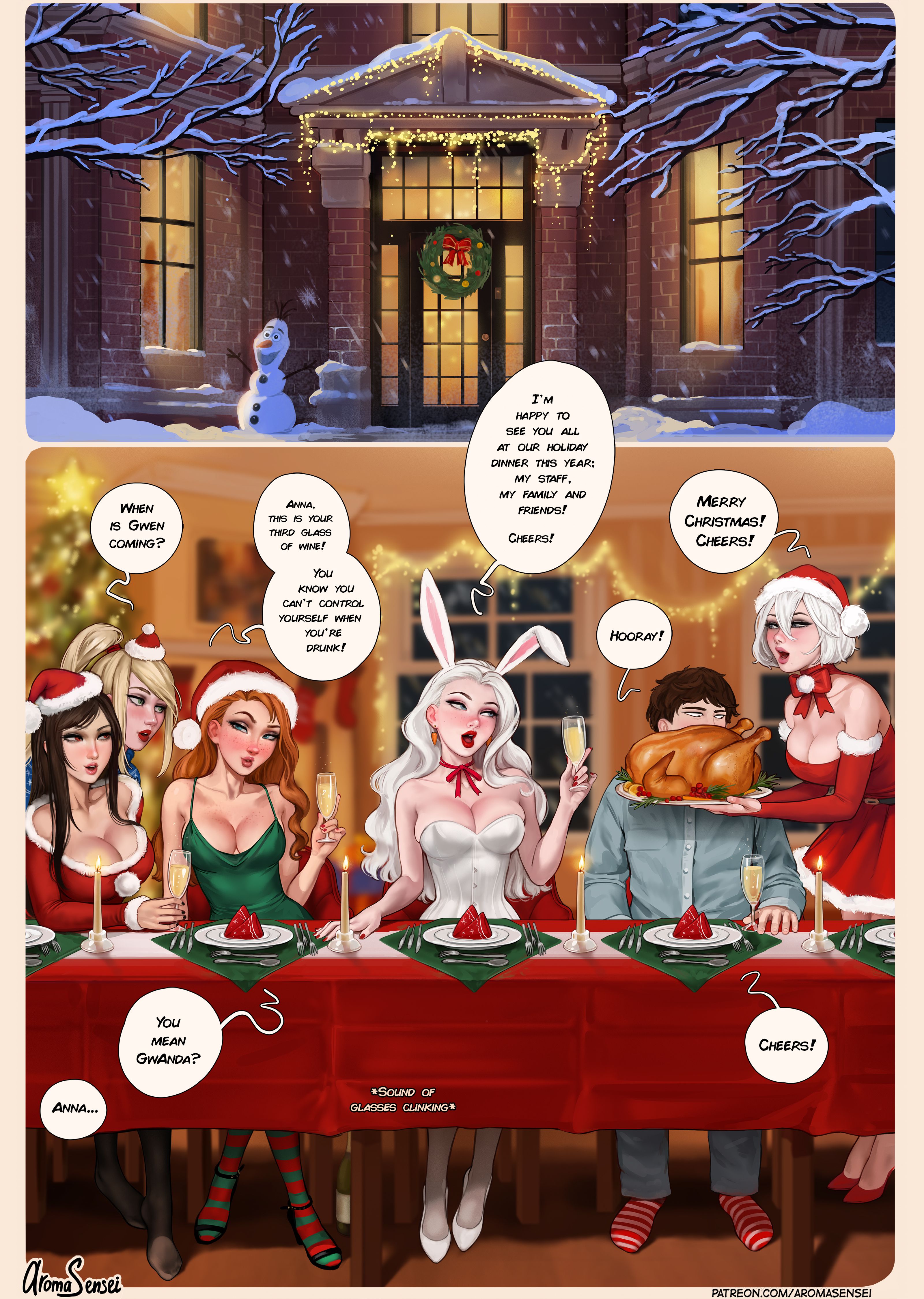 Frozen Inc Christmas Party 2022 (Frozen) [Aroma Sensei] 1.5 . Frozen Inc Christmas Party 2022 - Shemale - Chapter 1 (Frozen) [Aroma Sensei] – page 1
