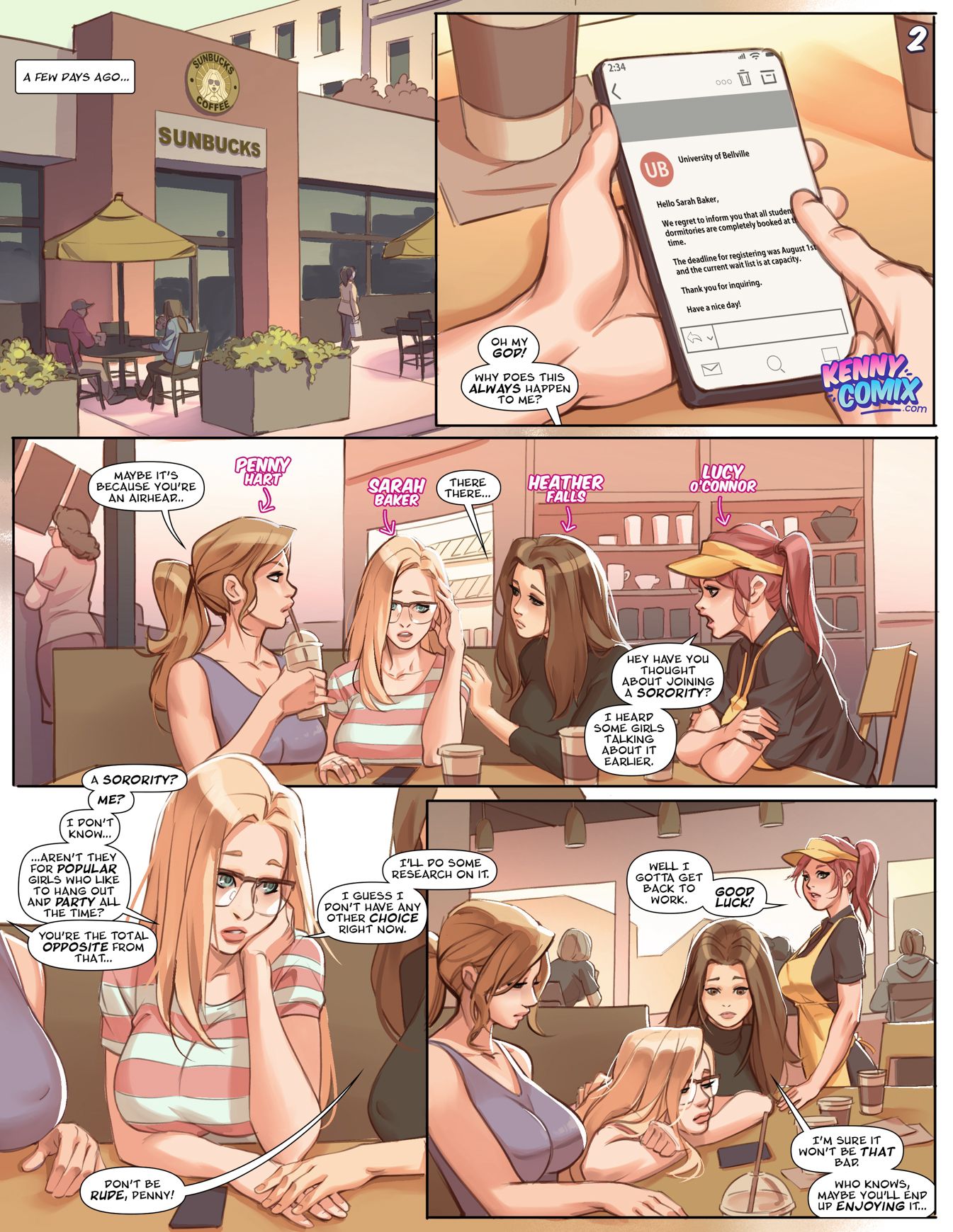 Naughty Sorority: The New Pledge [Kennycomix, Voidwave] 1 . Naughty Sorority: The New Pledge - Chapter 1 [Kennycomix, Voidwave] – page 3