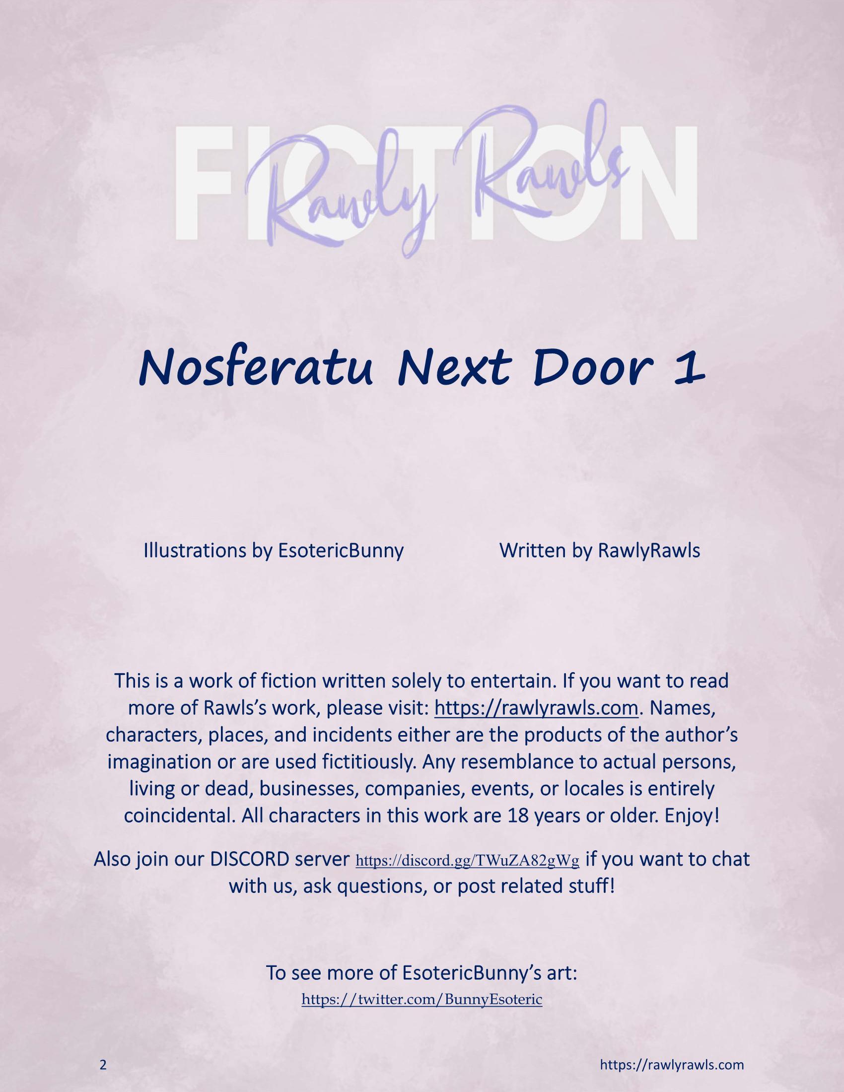 Nosferatu Next Door [EsotericBunny , RawlyRawls] 1 . Nosferatu Next Door - Chapter 1 [EsotericBunny , RawlyRawls] – page 2