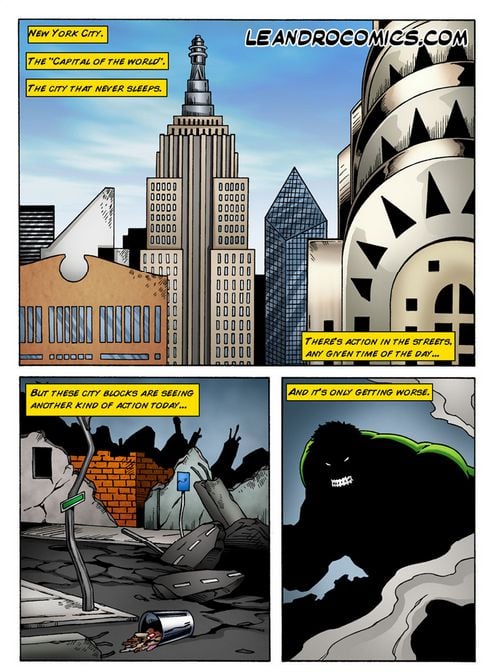 Wonder Woman versus the Incredibly Horny Hulk! (Marvel vs DC) [Leandro Comics] 1 . Wonder Woman versus the Incredibly Horny Hulk! - Chapter 1 (Marvel vs DC) [Leandro Comics] – page 1