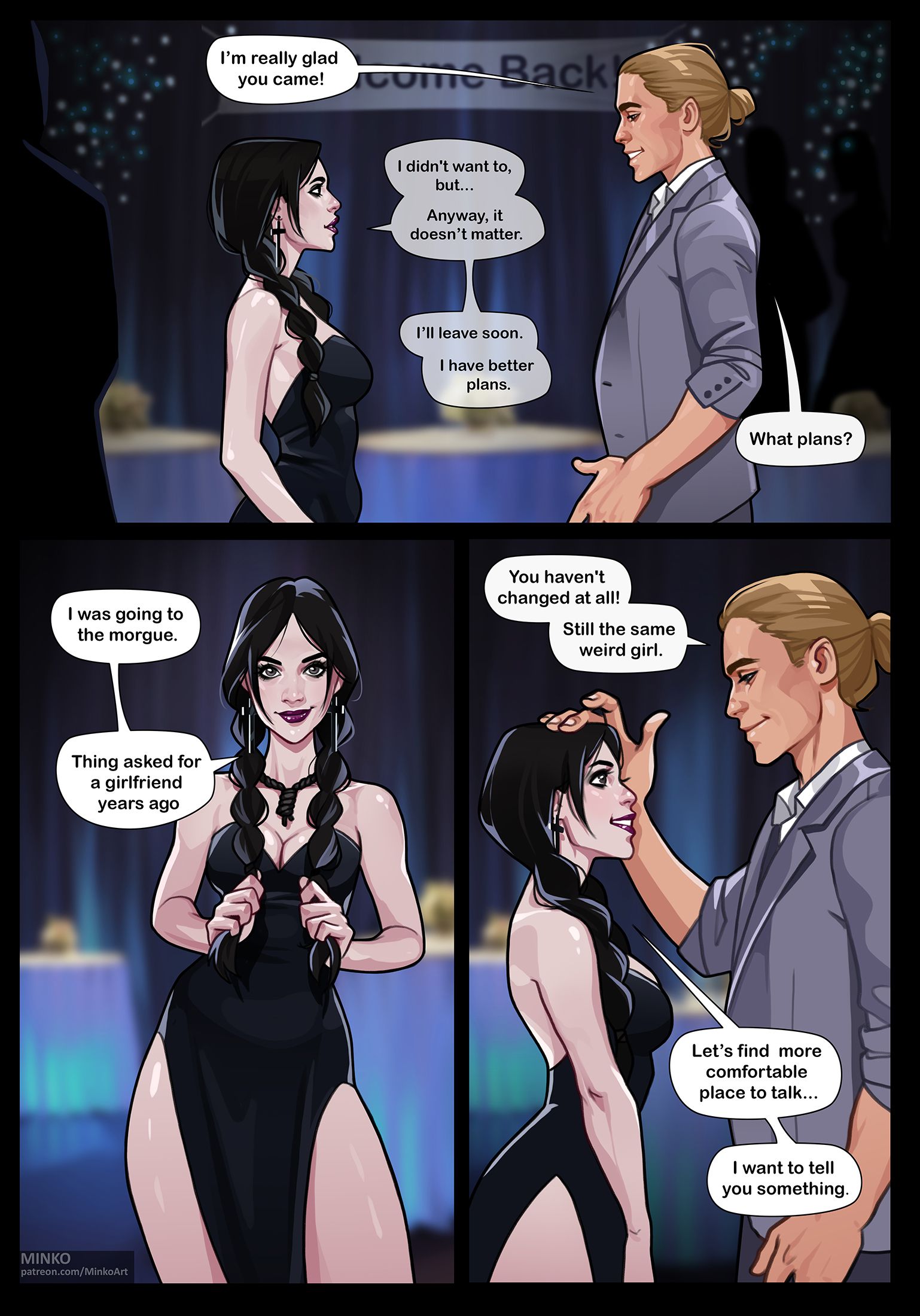 Alumni meeting: 10 years later (Wednesday , Addams Family) [Olena Minko] 1 . Alumni meeting: 10 years later  - Chapter 1 (Wednesday , Addams Family) [Olena Minko] – page 4