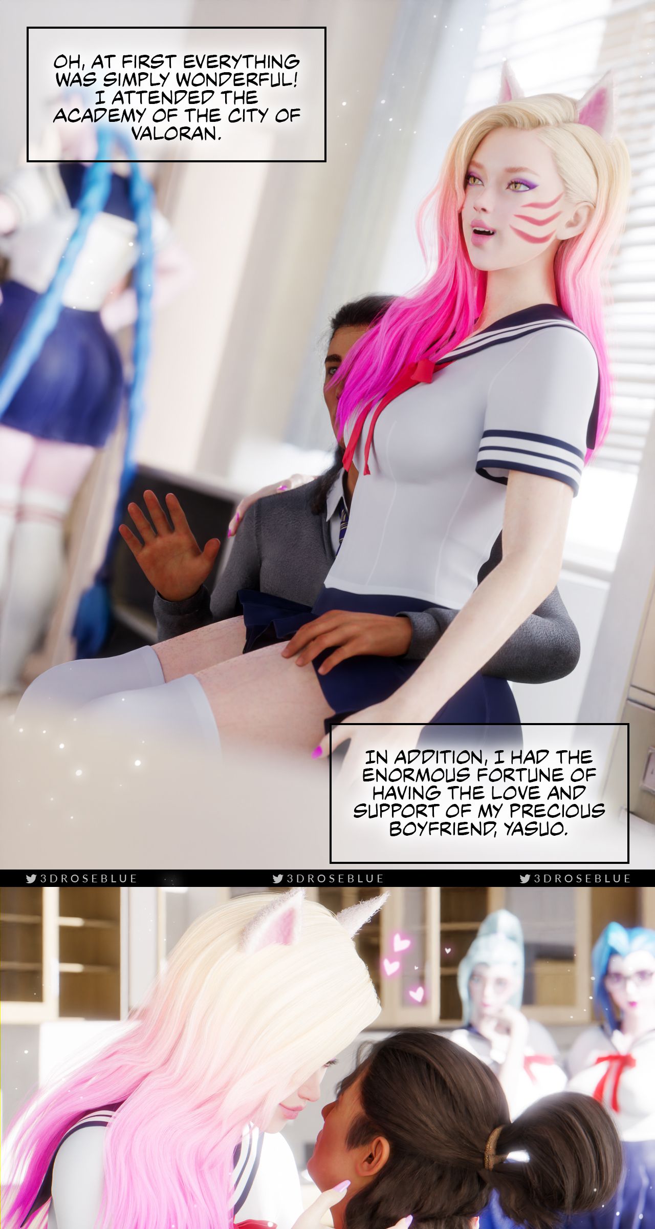 Seraphine Forbidden Love [Rose Blue 3D] 3 . Ahri Power Of Love - Chapter 3 [Rose Blue 3D] – page 3