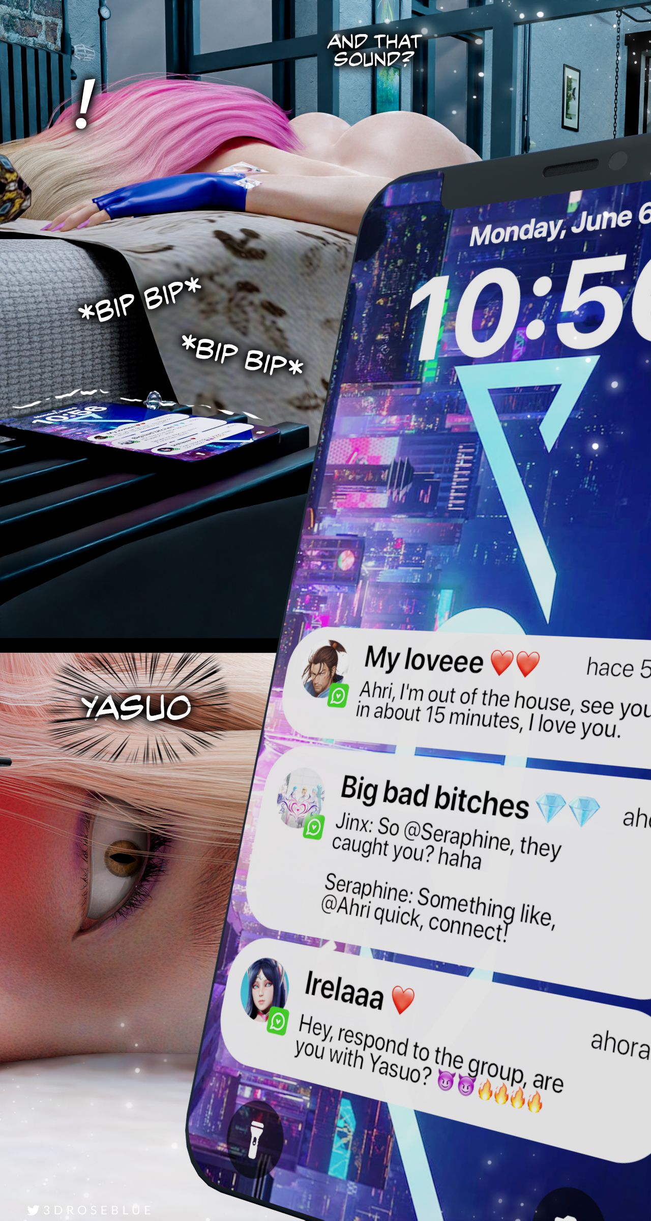 Seraphine Forbidden Love [Rose Blue 3D] 3 . Ahri Power Of Love - Chapter 3 [Rose Blue 3D] – page 59