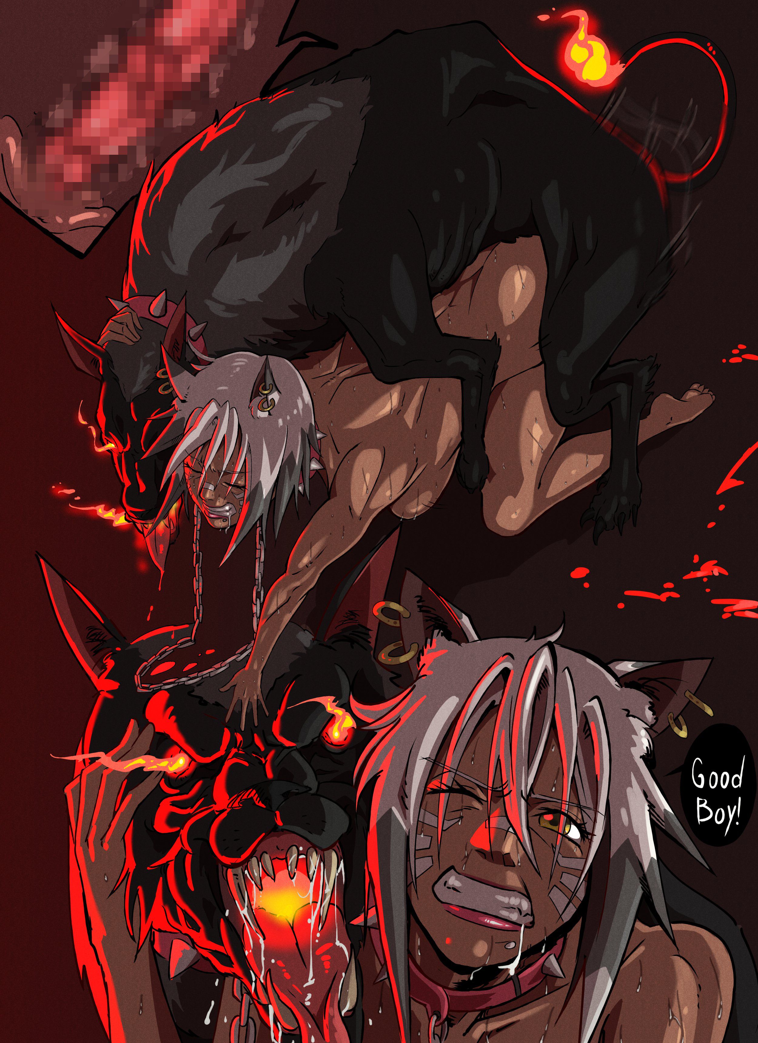 Getting fucked by a Hellhound [UselessBegging] 1 . Getting fucked by a Hellhound - Chapter 1 [UselessBegging] – page 1