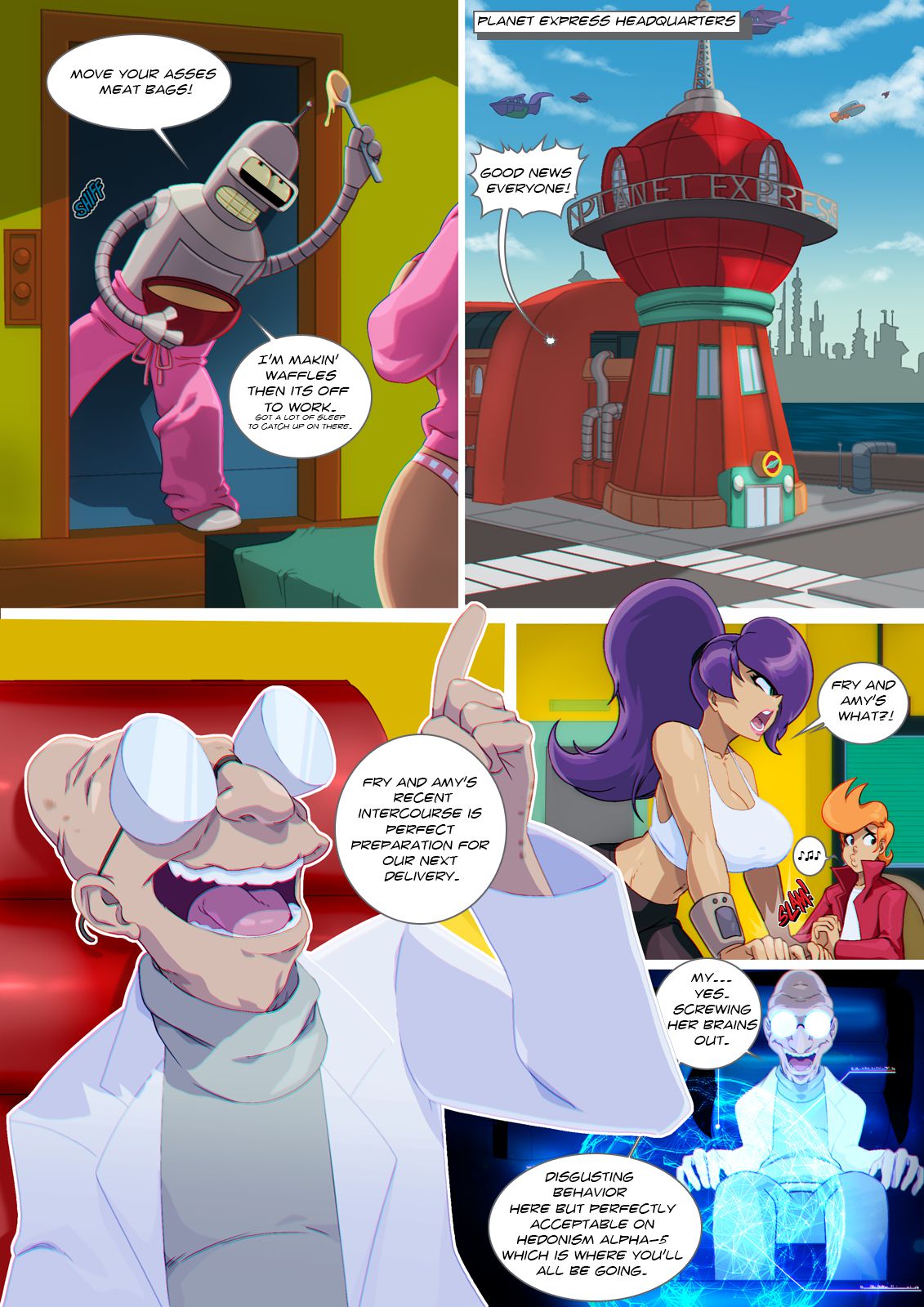 Smoosharama (Futurama) [Tovio Rogers] 1 . Smoosharama - Chapter 1 (Futurama) [Tovio Rogers] – page 4