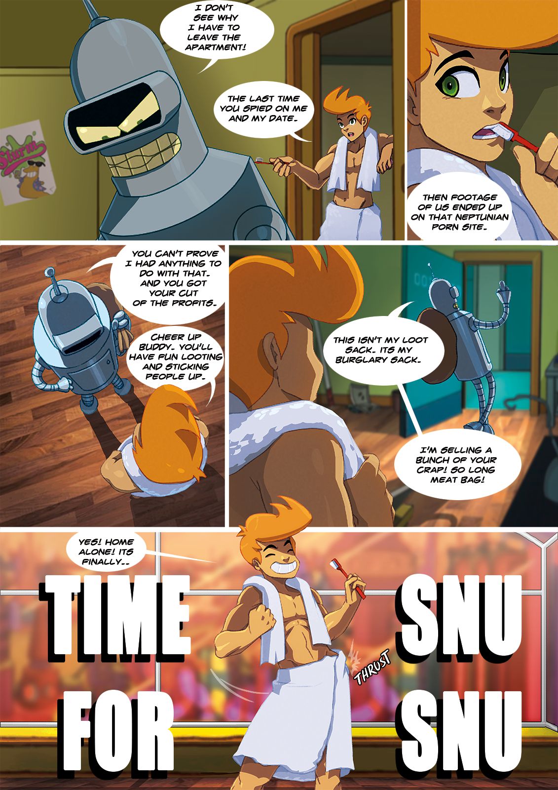 Time for snusnu (Futurama) [Tovio Rogers] 1 . Time for snusnu - Chapter 1 (Futurama) [Tovio Rogers] – page 3