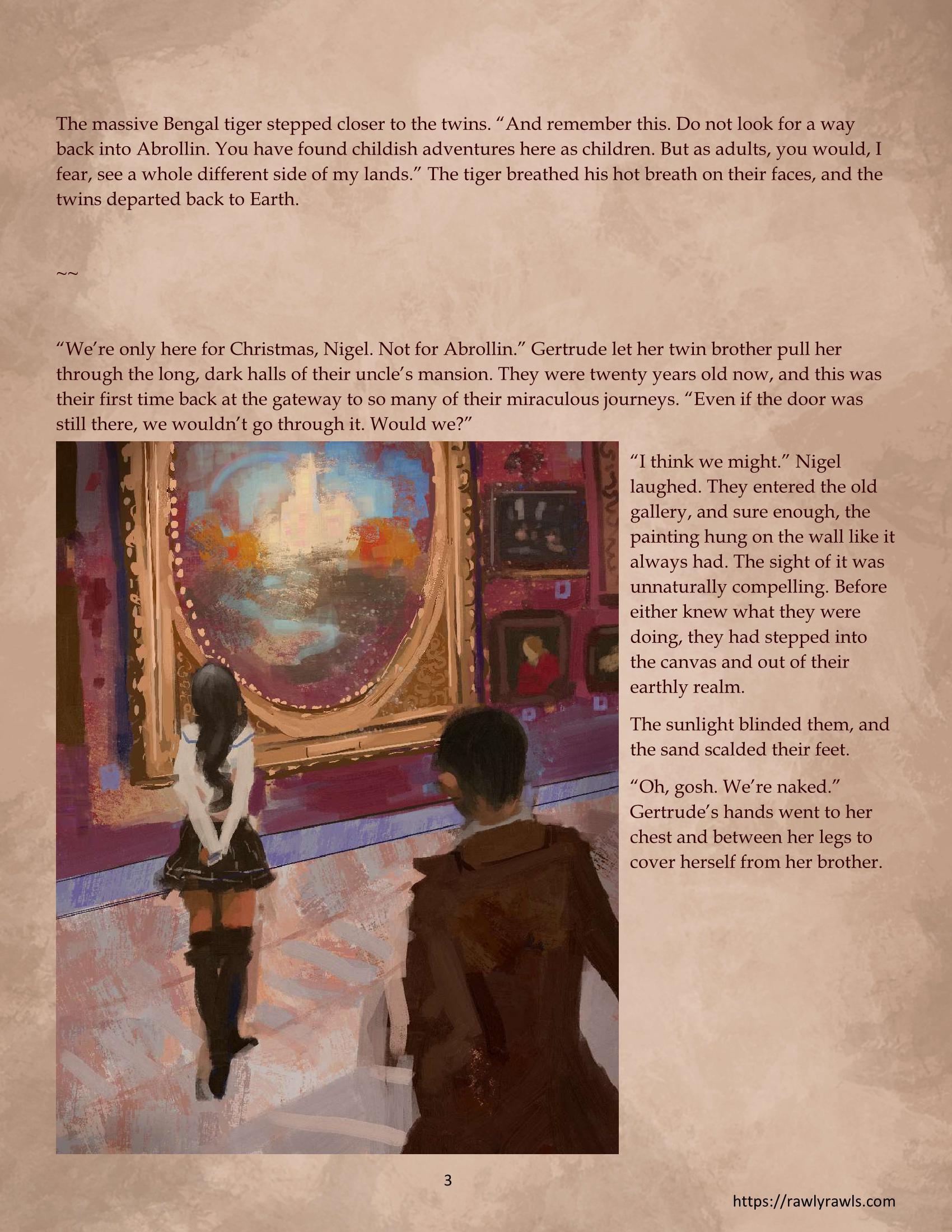 The Tiger, the Twins and the Missing Caravel [RawlyRawls , JustPumpkin] 1 . The Tiger, the Twins and the Missing Caravel - Chapter 1 [RawlyRawls , JustPumpkin] – page 3