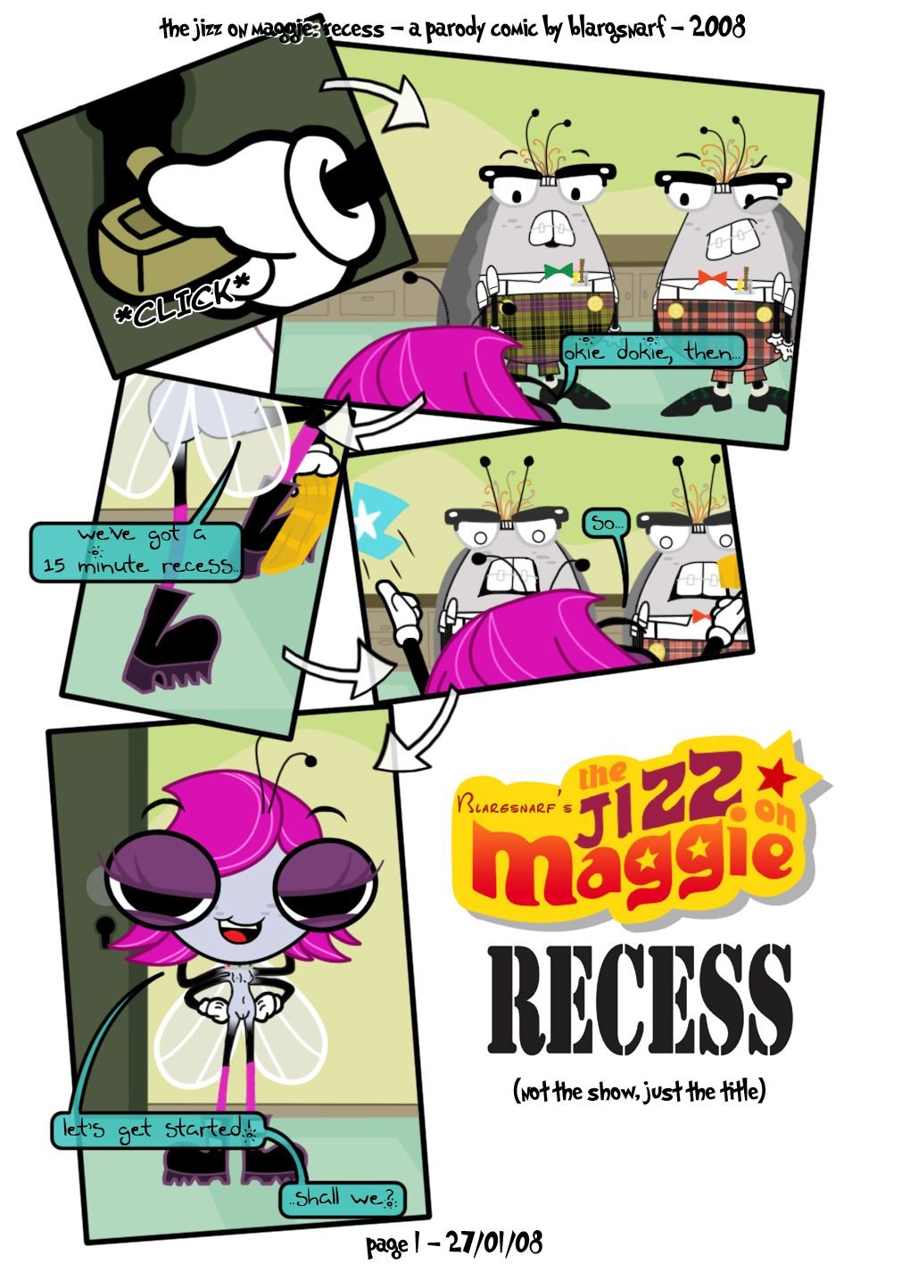 The Jizz on Maggie: Recess (The Buzz on Maggie) [Blargsnarf] 1 . The Jizz on Maggie: Recess - Chapter 1 (The Buzz on Maggie) [Blargsnarf] – page 1